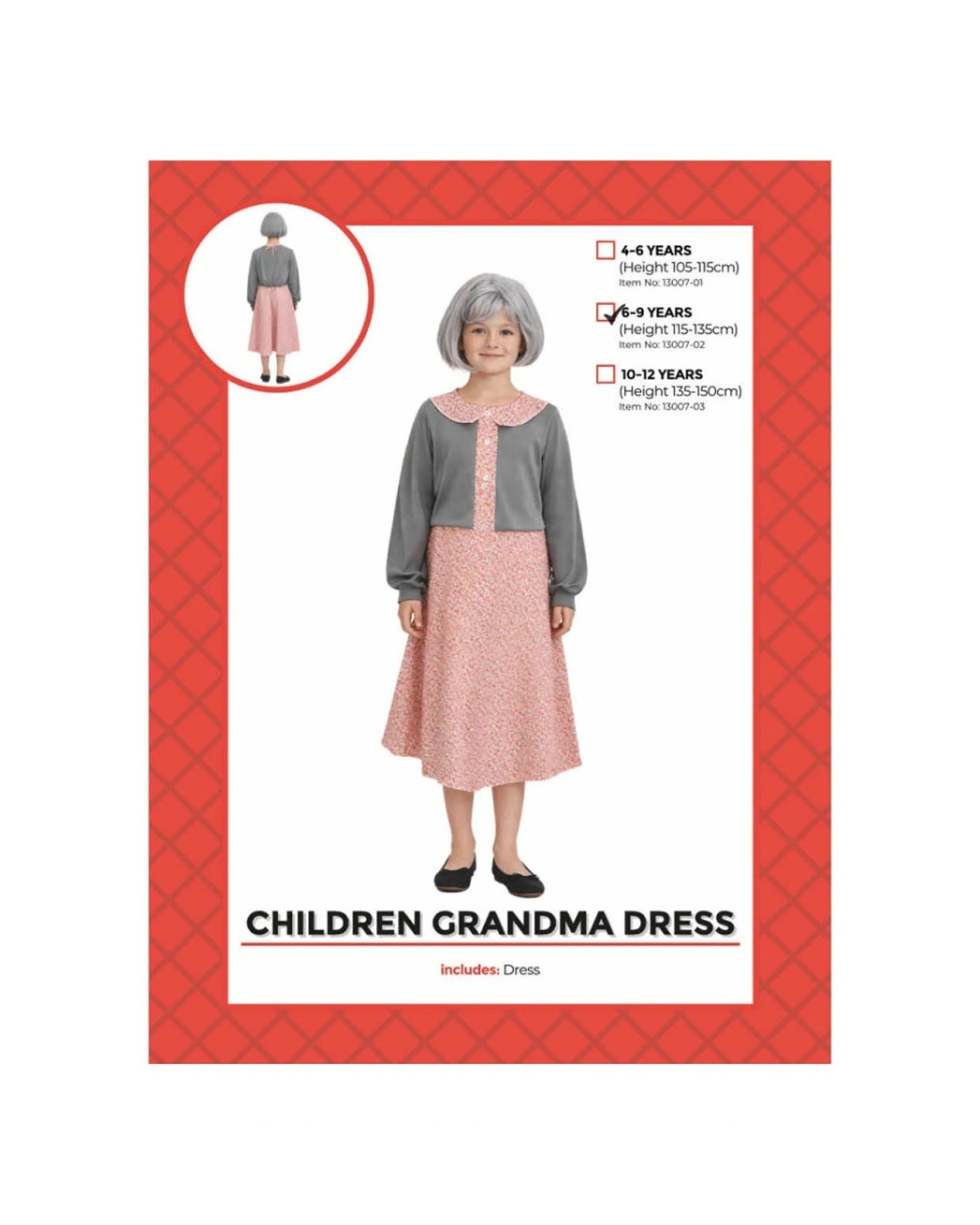 2 JD Party Childrens Grandma Costume Dress And Jacket Floral - Pattern, 2 of 2