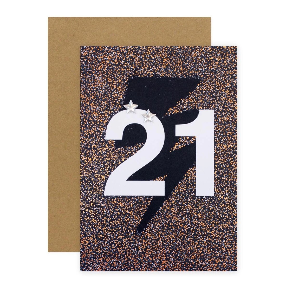 1 Connections from Hallmark 21st Birthday Card - Copper Foil, 1 of 3