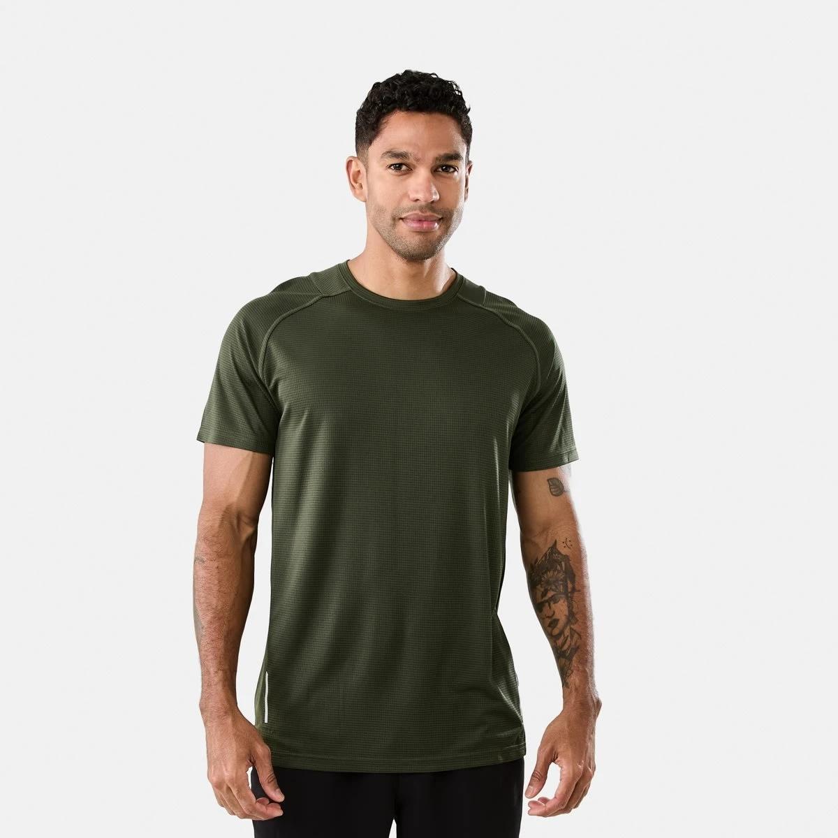1 Active Mens Performance T-shirt Khaki, 1 of 5
