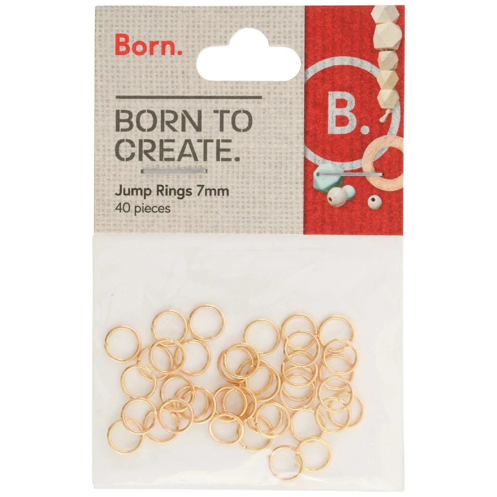 1 Born Jump Rings 7mm Gold 40 Piece, 1 of 2