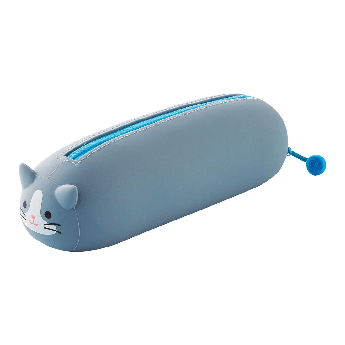 1 PuniLabo Lying Down Pencil Case Grey Cat, 1 of 10