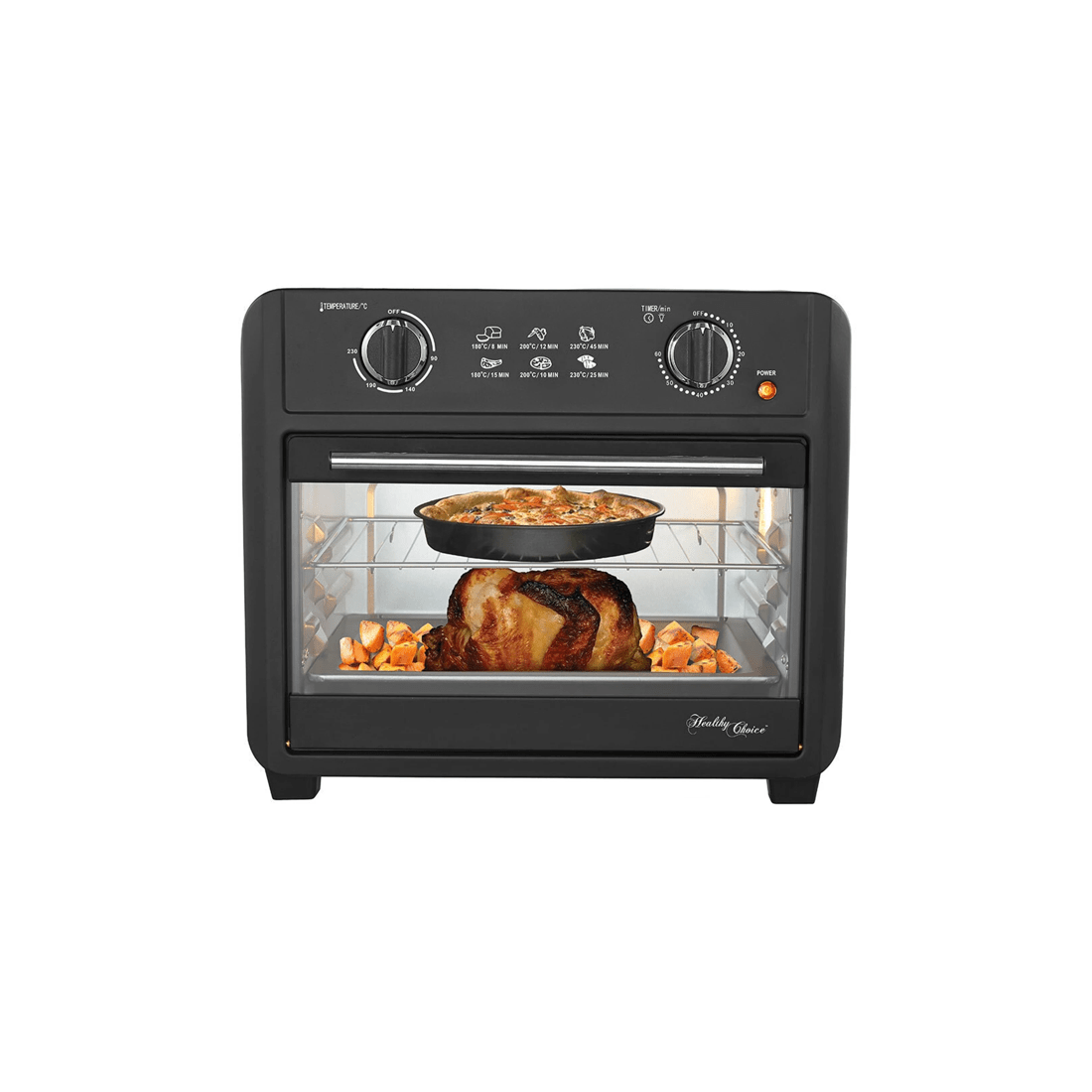 1 Healthy Choice Electric Convection Airfryer 23l 1700w Air Fryer Oven/bake - Black, 1 of 7
