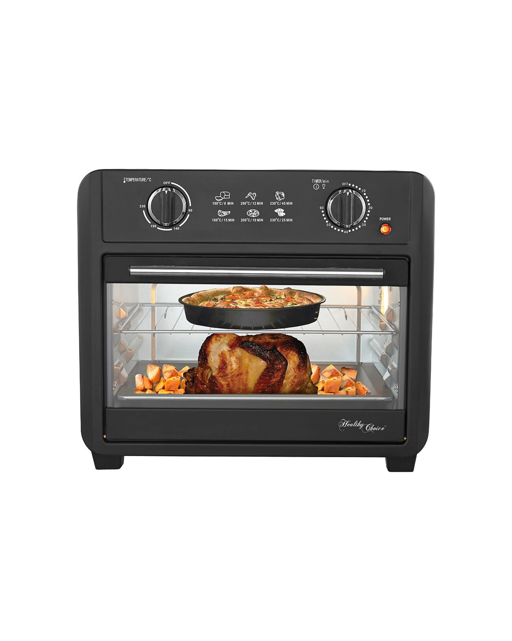 1 Healthy Choice Electric Convection Airfryer 23l 1700w Air Fryer Oven/bake - Black, 1 of 7