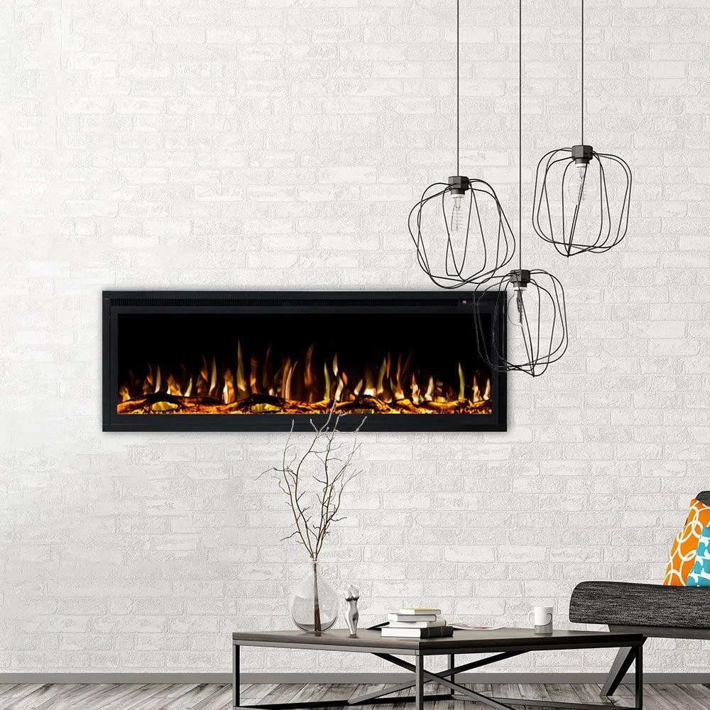 1 Moda Living Concerto 50 inch Electric Fireplace - Black, 1 of 7