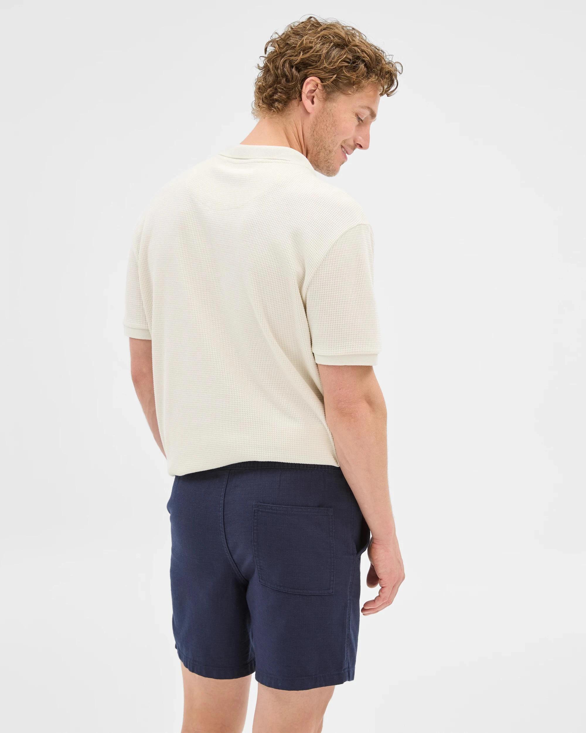 4 Target Australian Cotton Textured Shorts NAVY BLUE, 4 of 7