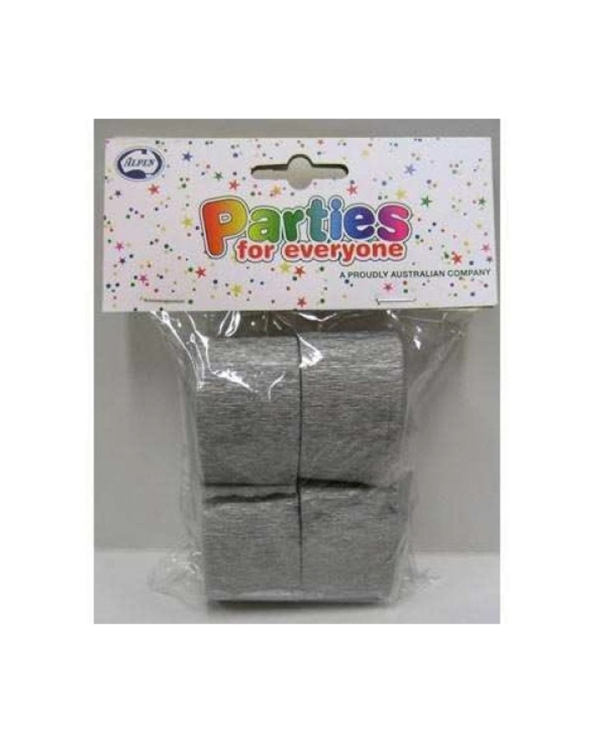 1 Alpen 4pc Crepe Streamer Party Decoration Shimmer - Silver, 1 of 1