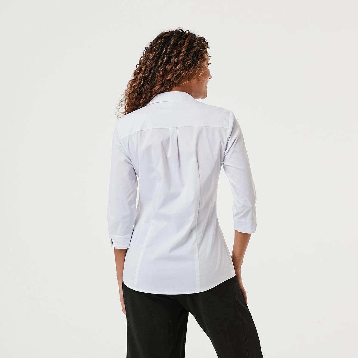 4 3/4 Sleeve Work Shirt White, 4 of 6
