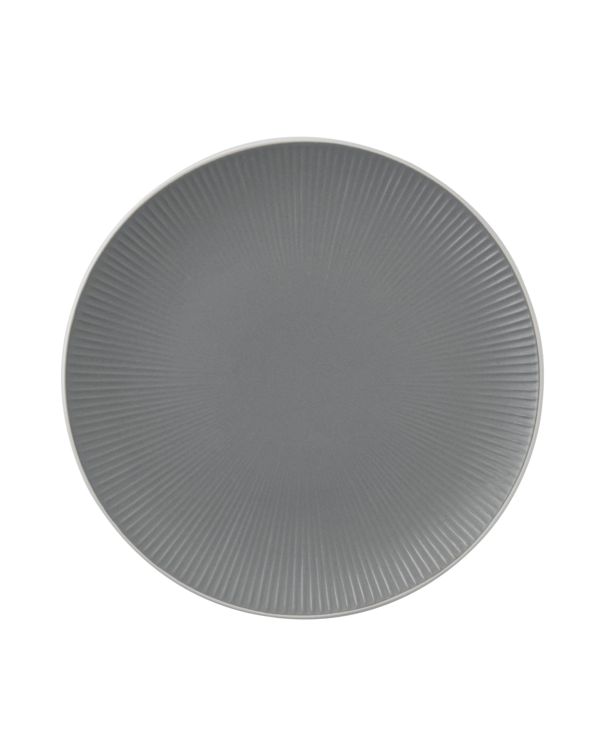 4 Cadence & Co. Maze 12-Piece Ribbed Matte Glaze Dinner Set 4 person - Matte Glaze Grey, 4 of 6