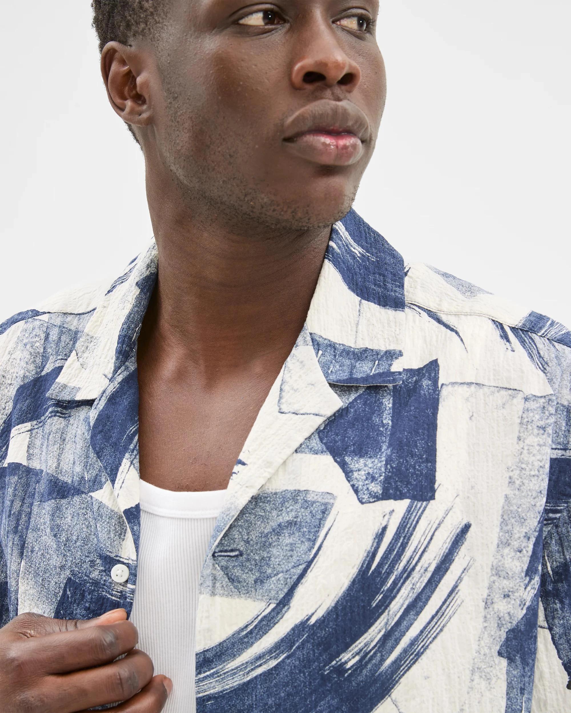 6 Australian Cotton Rich Party Shirt - Commons BLUE, 6 of 8