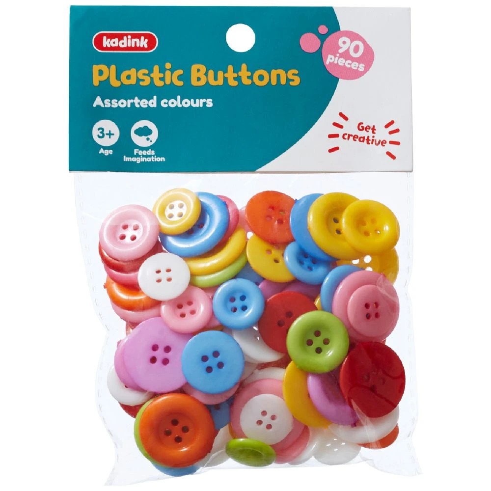 1 Kadink Buttons Assorted 90 Pack, 1 of 3