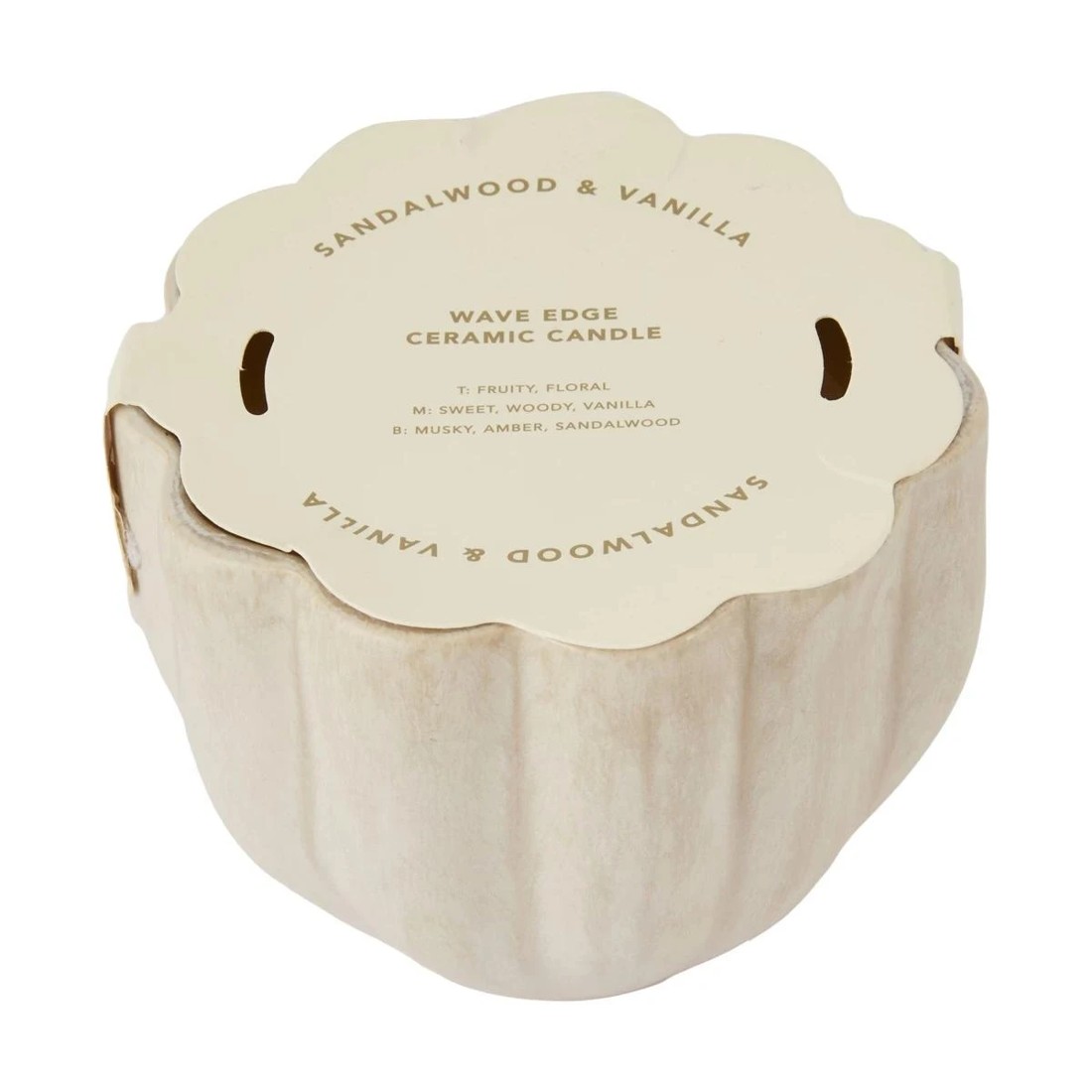 3 Wave Edge Ceramic Candle, 3 of 3