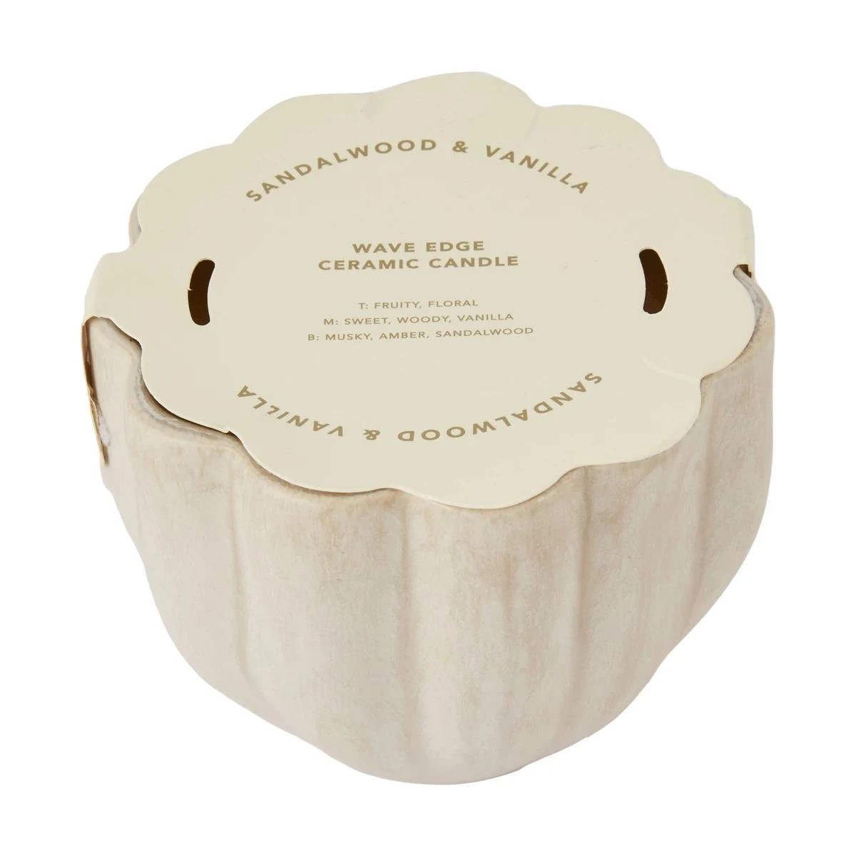 3 Wave Edge Ceramic Candle, 3 of 3