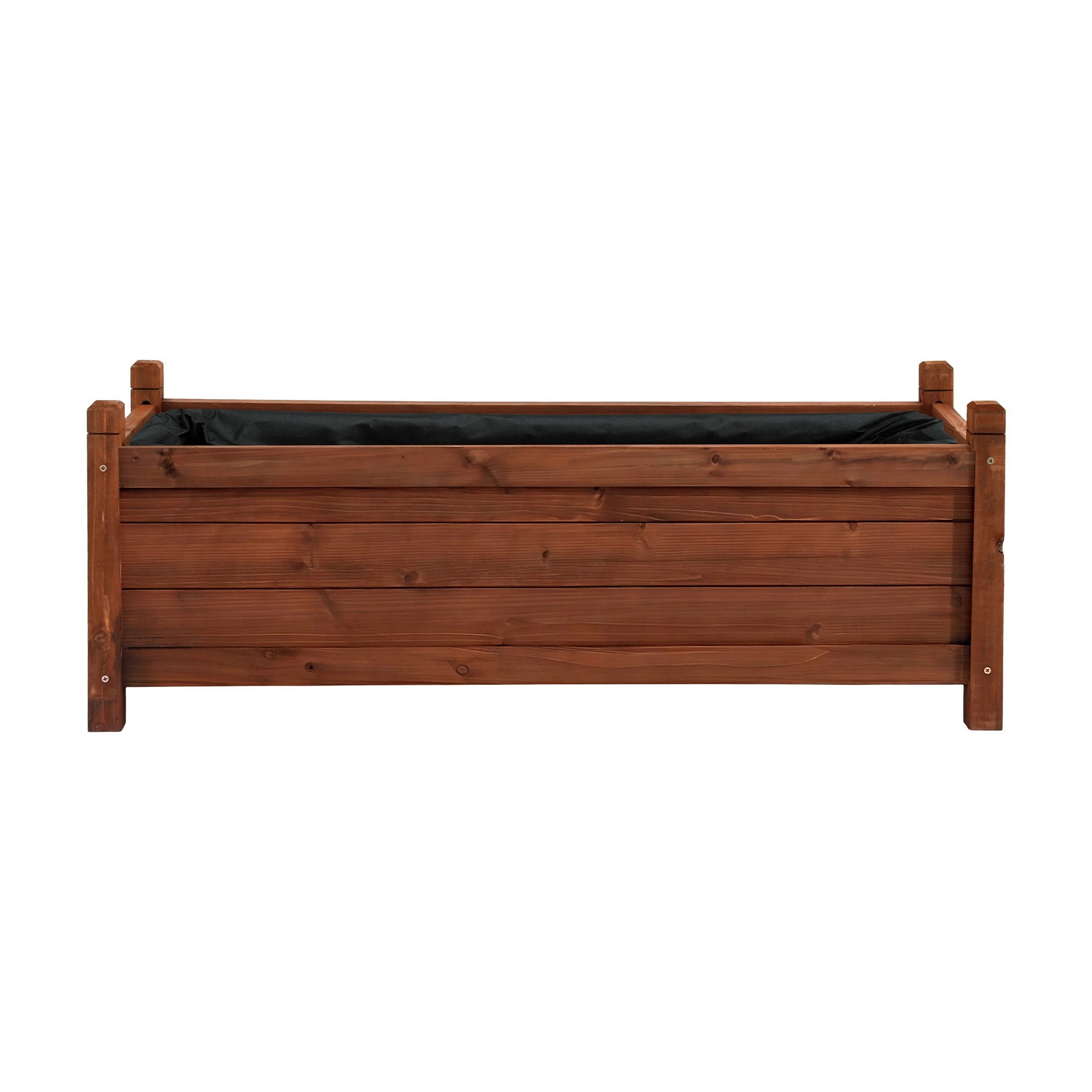3 Green Fingers Garden Bed Wooden Planter Box Raised Container Growing - Brown, 3 of 9