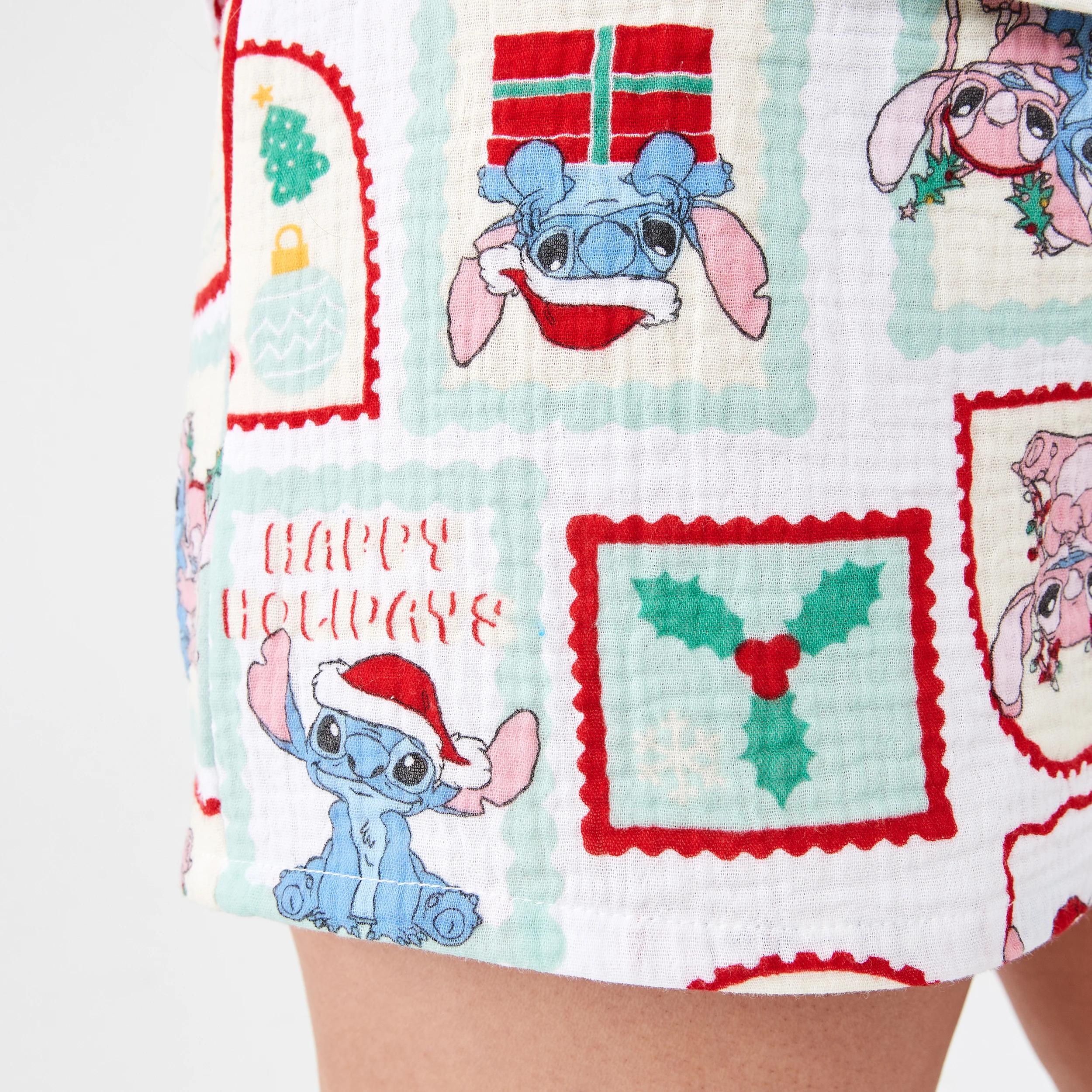 7 Stitch License Christmas Double Cloth Family Matching Pyjama Set XMAS STITCH SNOW WHITE, 7 of 7