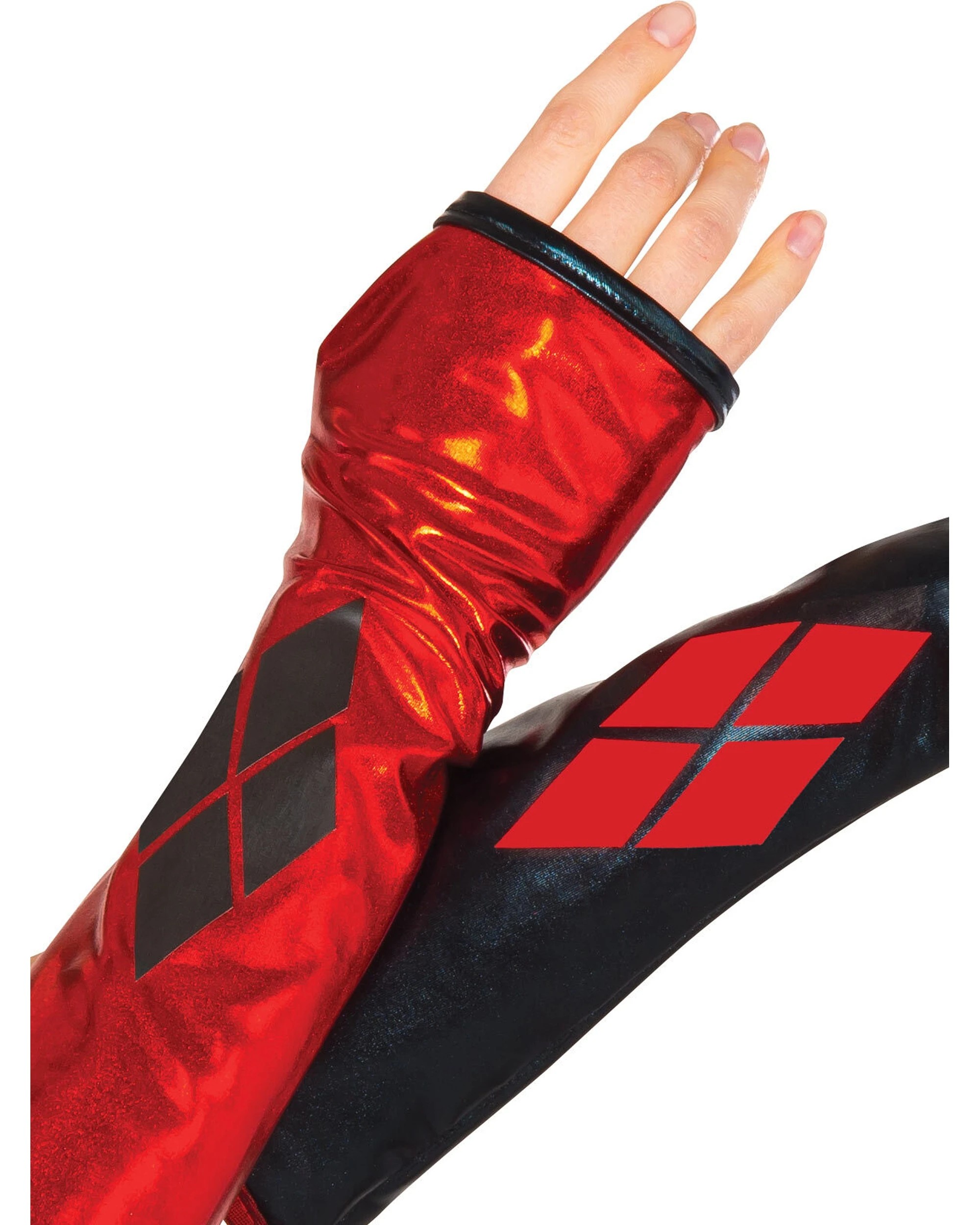 2 DC Comics Harley Quinn Gauntlets Womens Costume Adult - Multi, 2 of 2