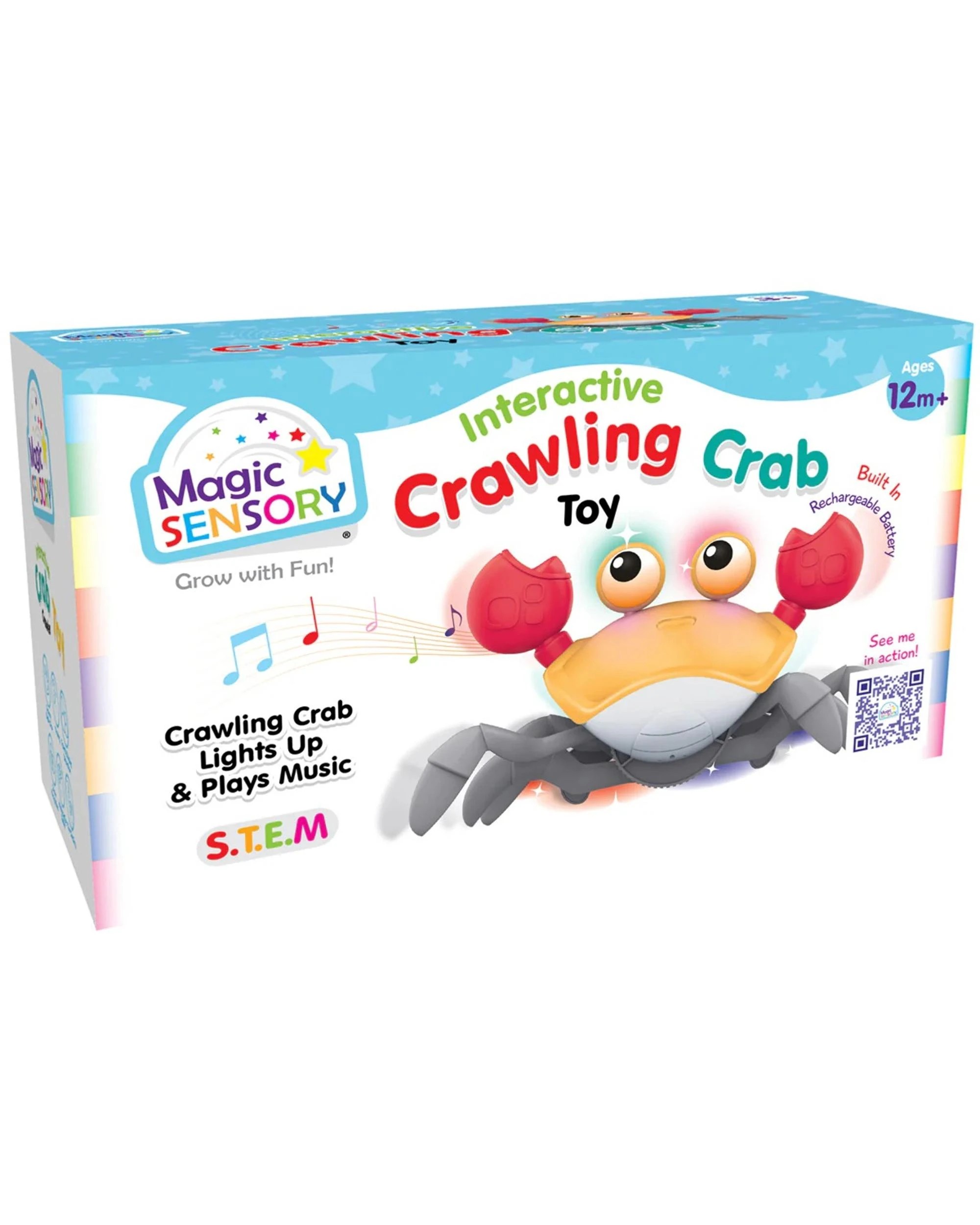 8 Magic Sensory Interactive Crawling Crab Toy - Orange, 8 of 8