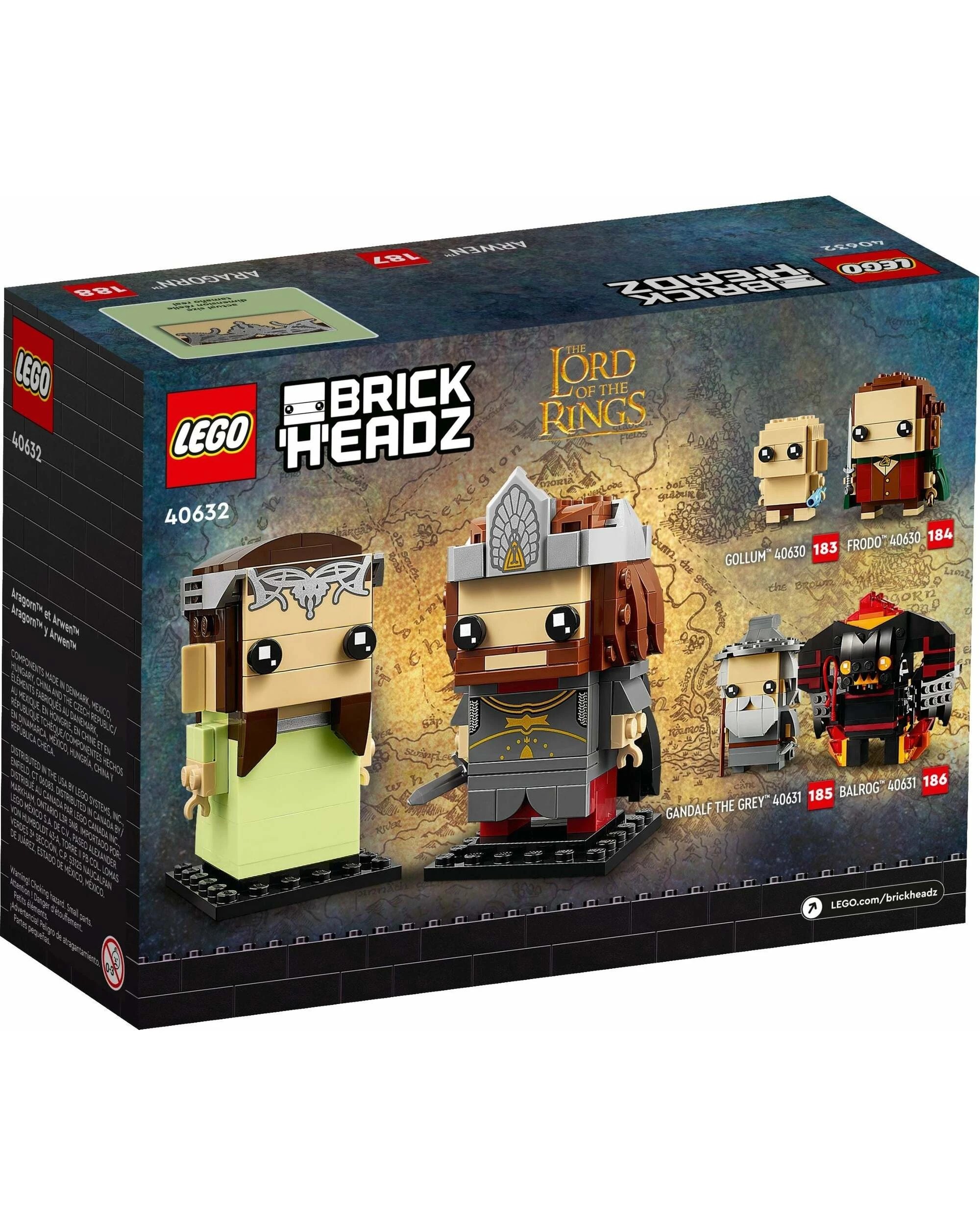 3 LEGO 40632 Aragorn(TM) & Arwen(TM) Brickheadz   Lord of the Rings, 3 of 4