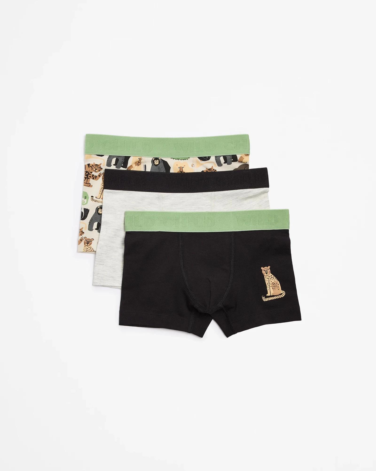 1 Boys 3 Pack Trunks - Maxx - Jungle Animals JUNGLE ANIMALS, 1 of 1