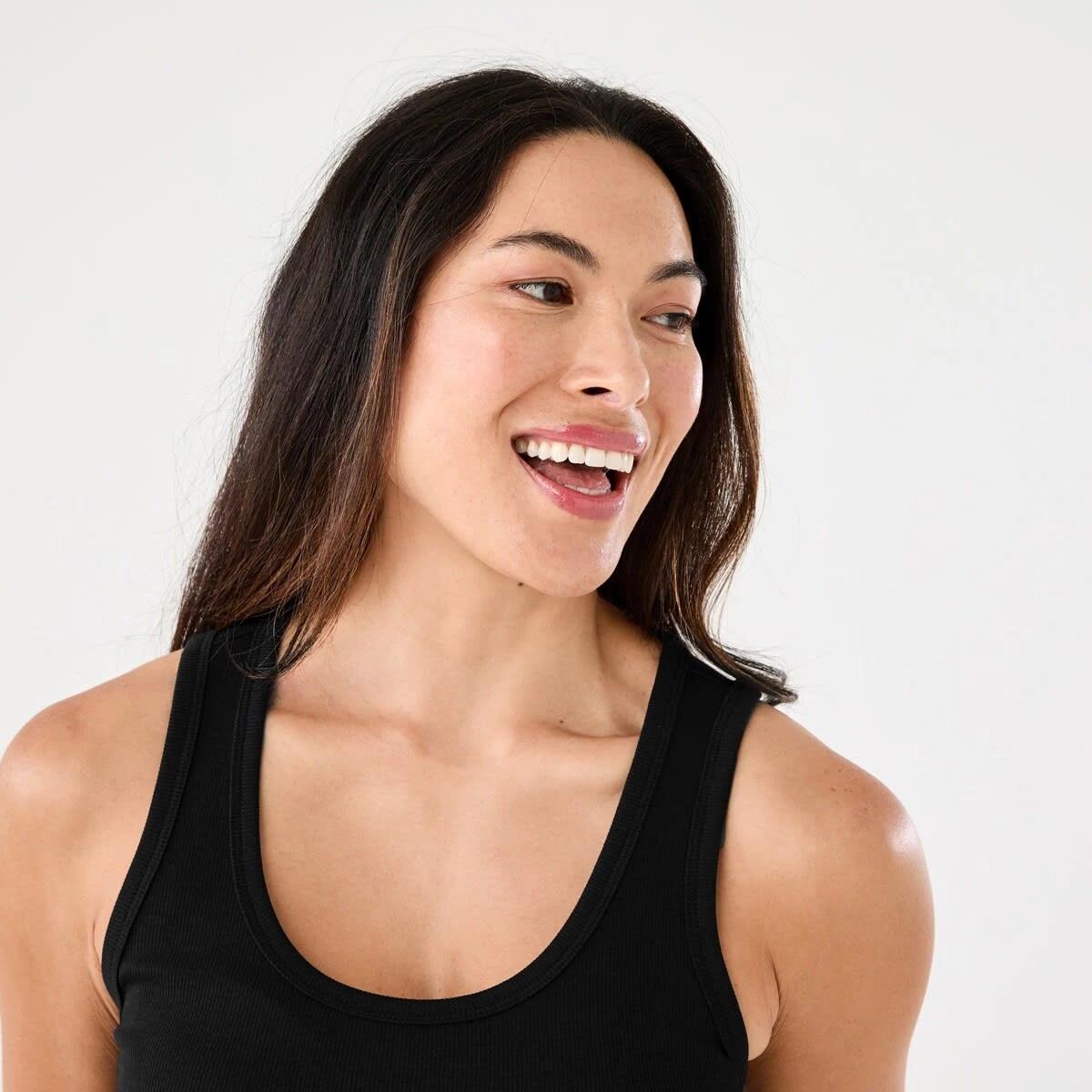 4 Sleeveless Rib Tank BLACK, 4 of 5