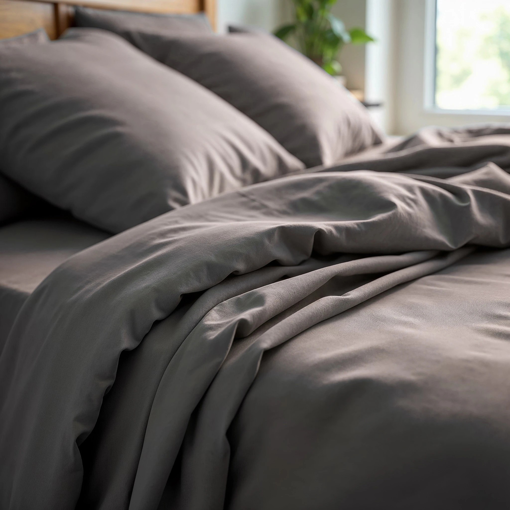 4 Royal Comfort 1200 Thread Count Sheet Set 4 Piece Ultra Soft Touch Bedding - Queen Bed - Charcoal, 4 of 4