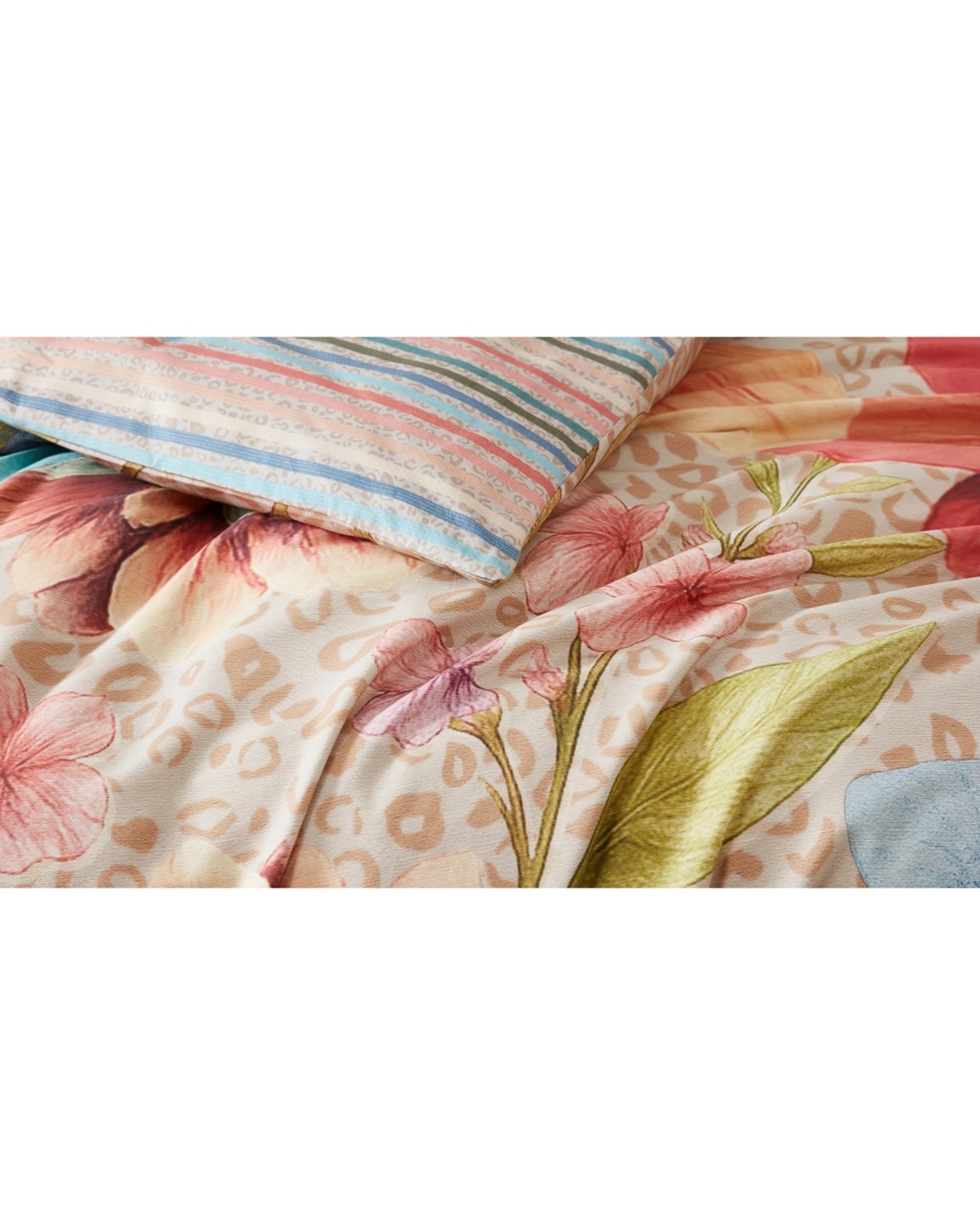 2 Ardor Chloe 250TC Coral Cotton Sateen Comfort Quilt Cover Set - Super King Bed - Multi, 2 of 2
