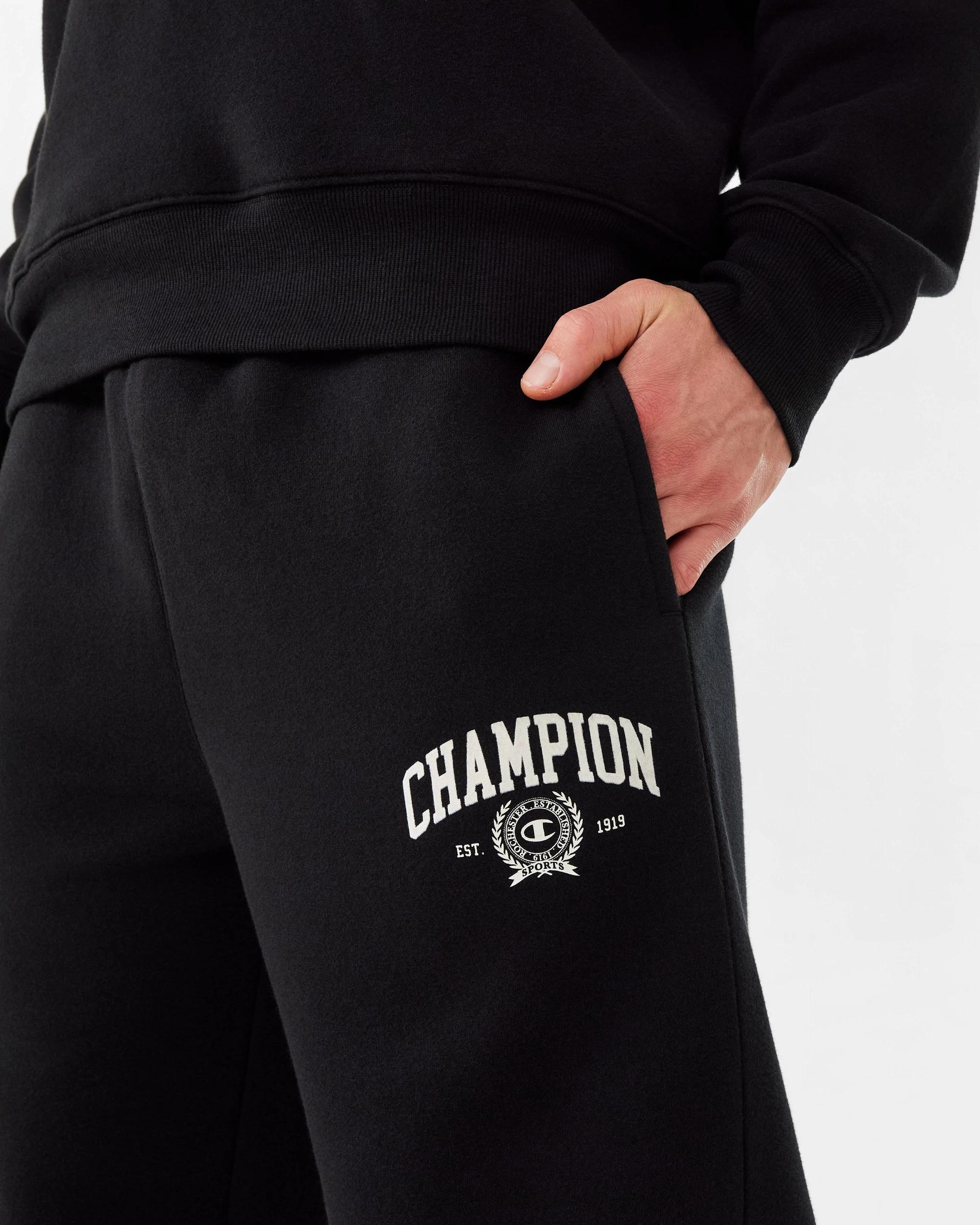 6 Champion Varsity Mens Straight Leg Trackpants Black, 6 of 7