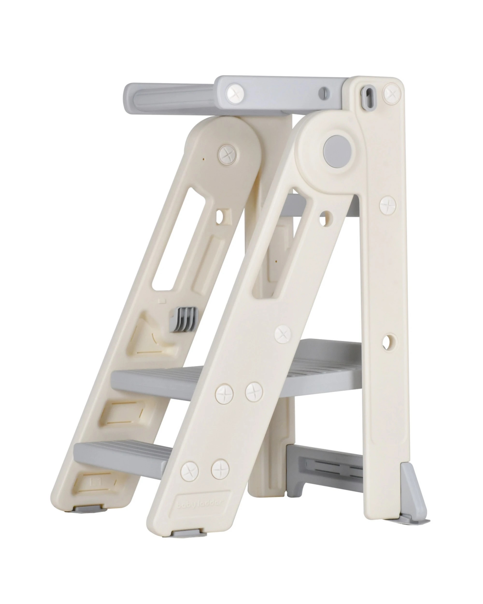 1 Advwin Foldable Kids Step Stool Sink Standing Tower with Safety Rail 2-3 Steps Adjustable Height Kitchen Helper, 1 of 8