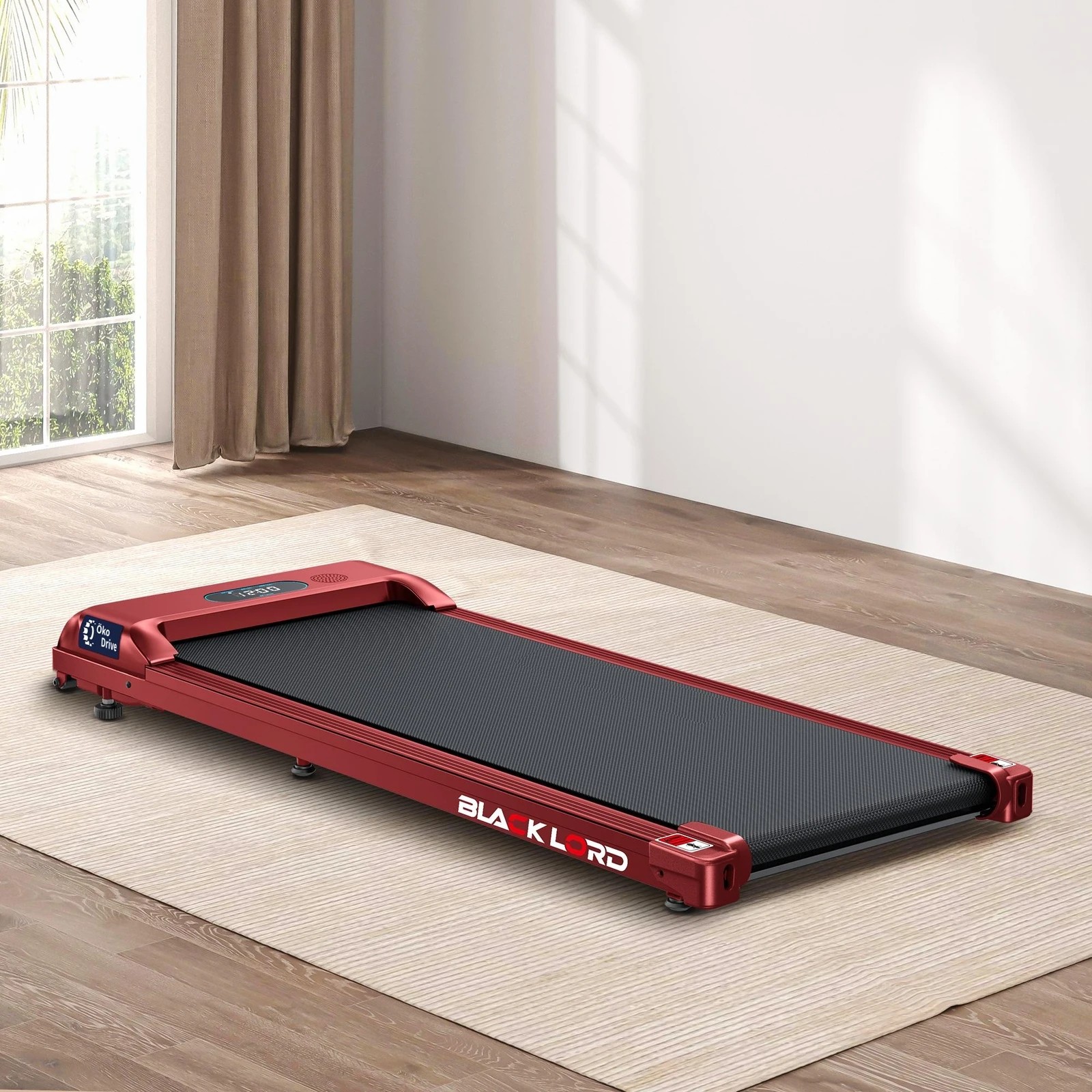 2 Black Lord Treadmill Electric Walking Pad Home Office Gym Fitness Remote Control - Red, 2 of 10