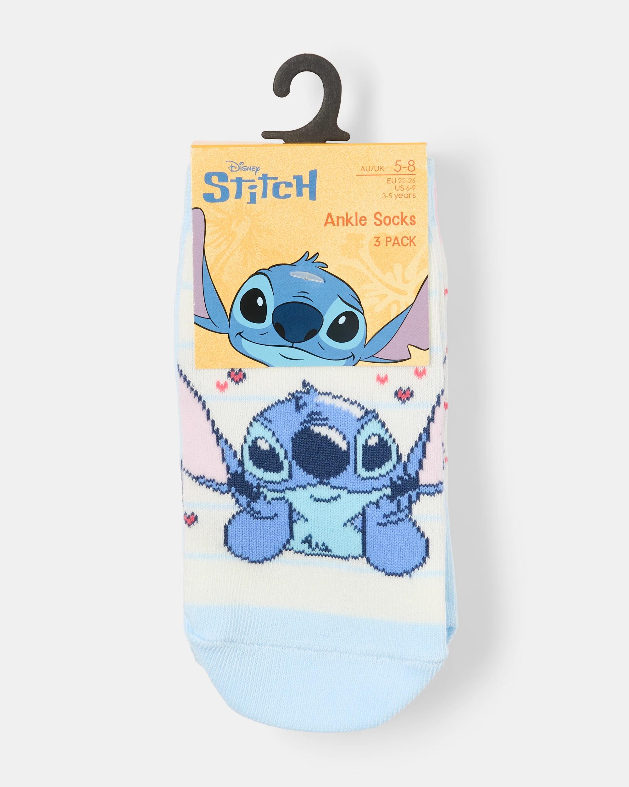3 3 Pack Frozen License Crew Socks Stitch, 3 of 3
