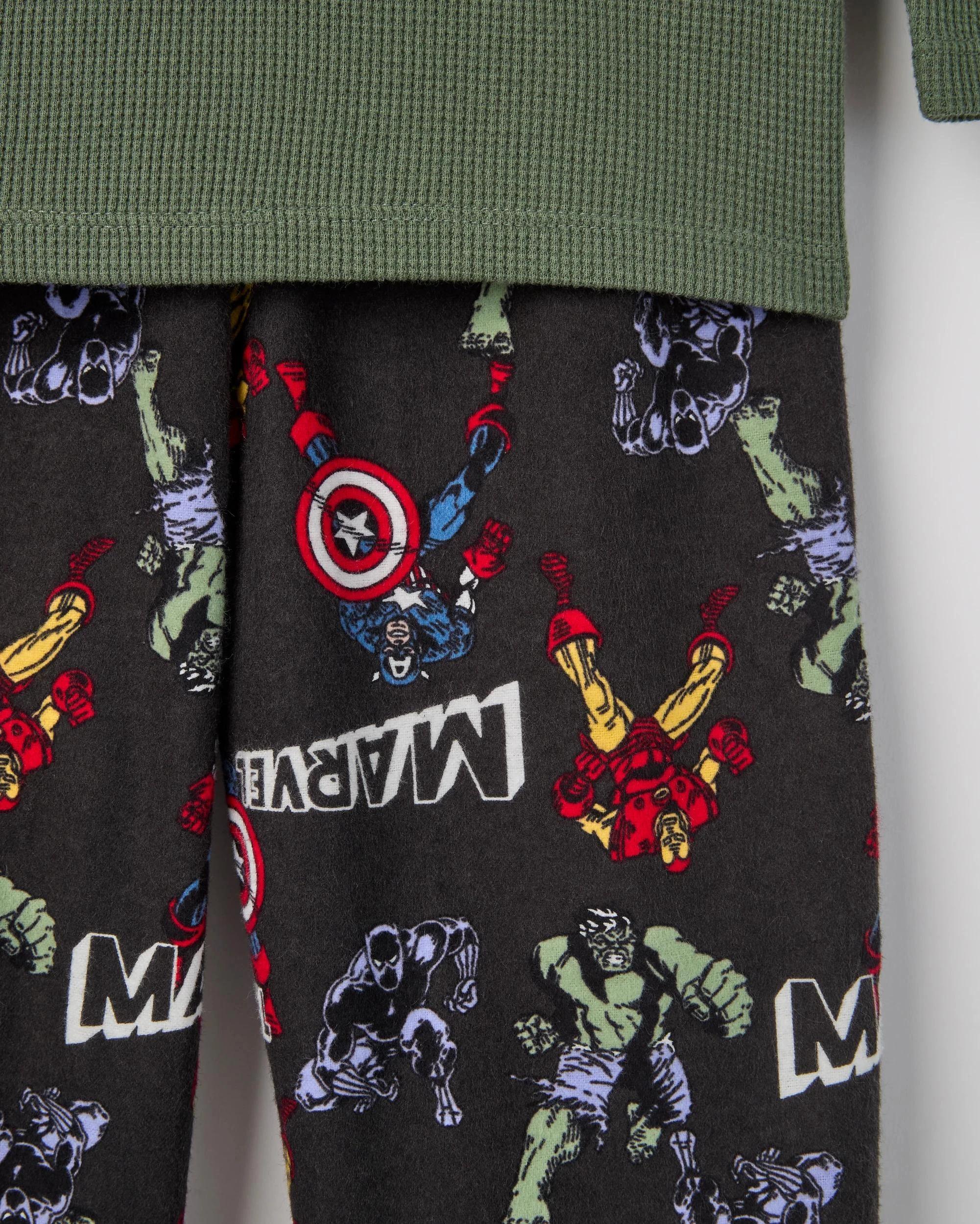 2 Marvel Australian Cotton Younger Boys Waffle/Flannel Pyjama Set MARVEL, 2 of 3