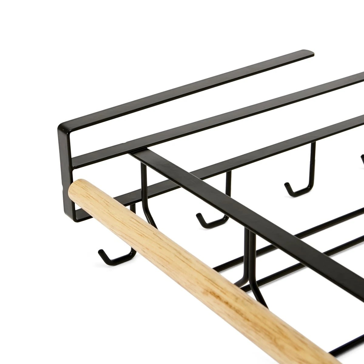6 Wire and Wood Undershelf Glass and Mug Rack, 6 of 7