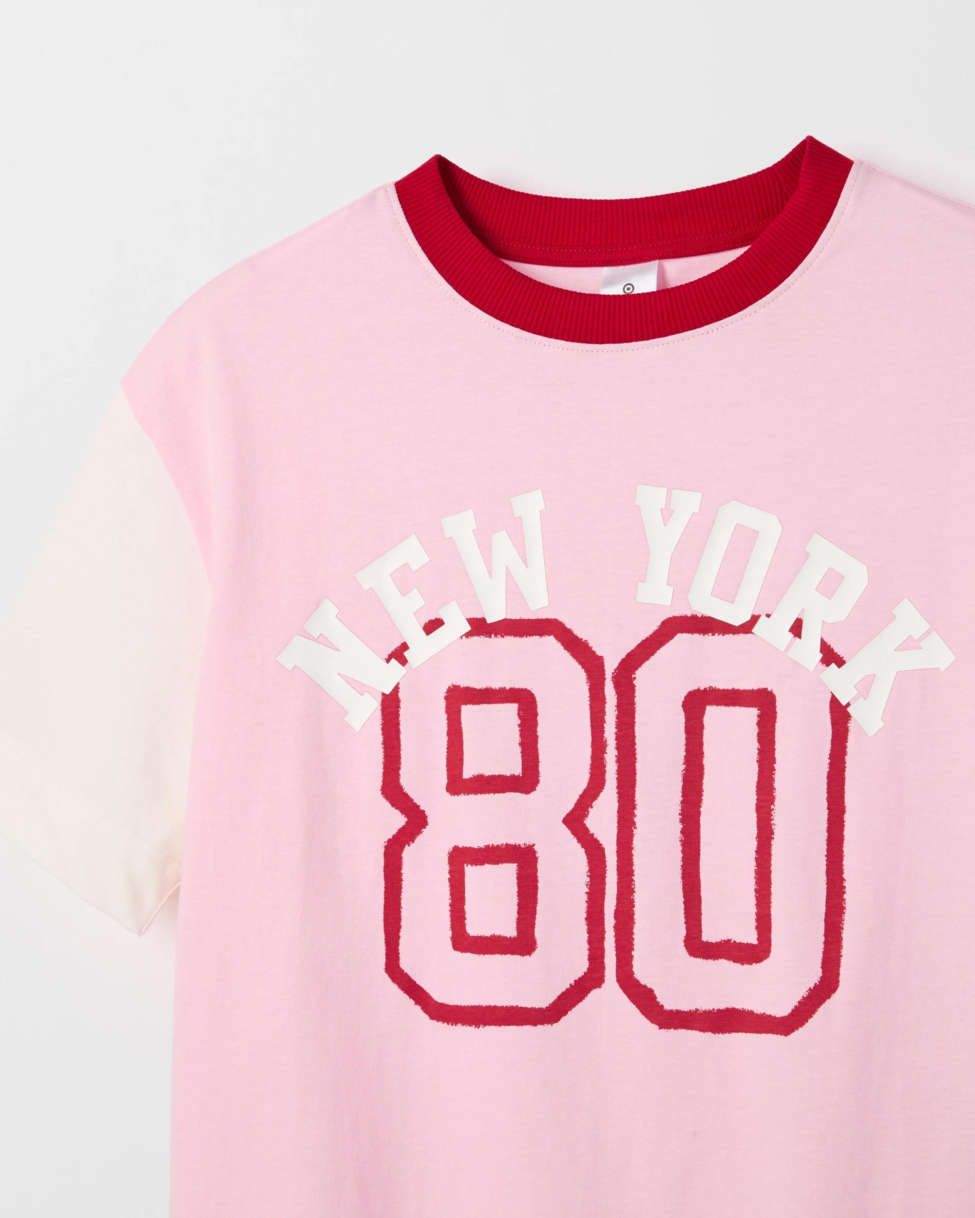 7 Target Kids Australian Cotton Oversized T-Shirt PINK NEW YORK, 7 of 7