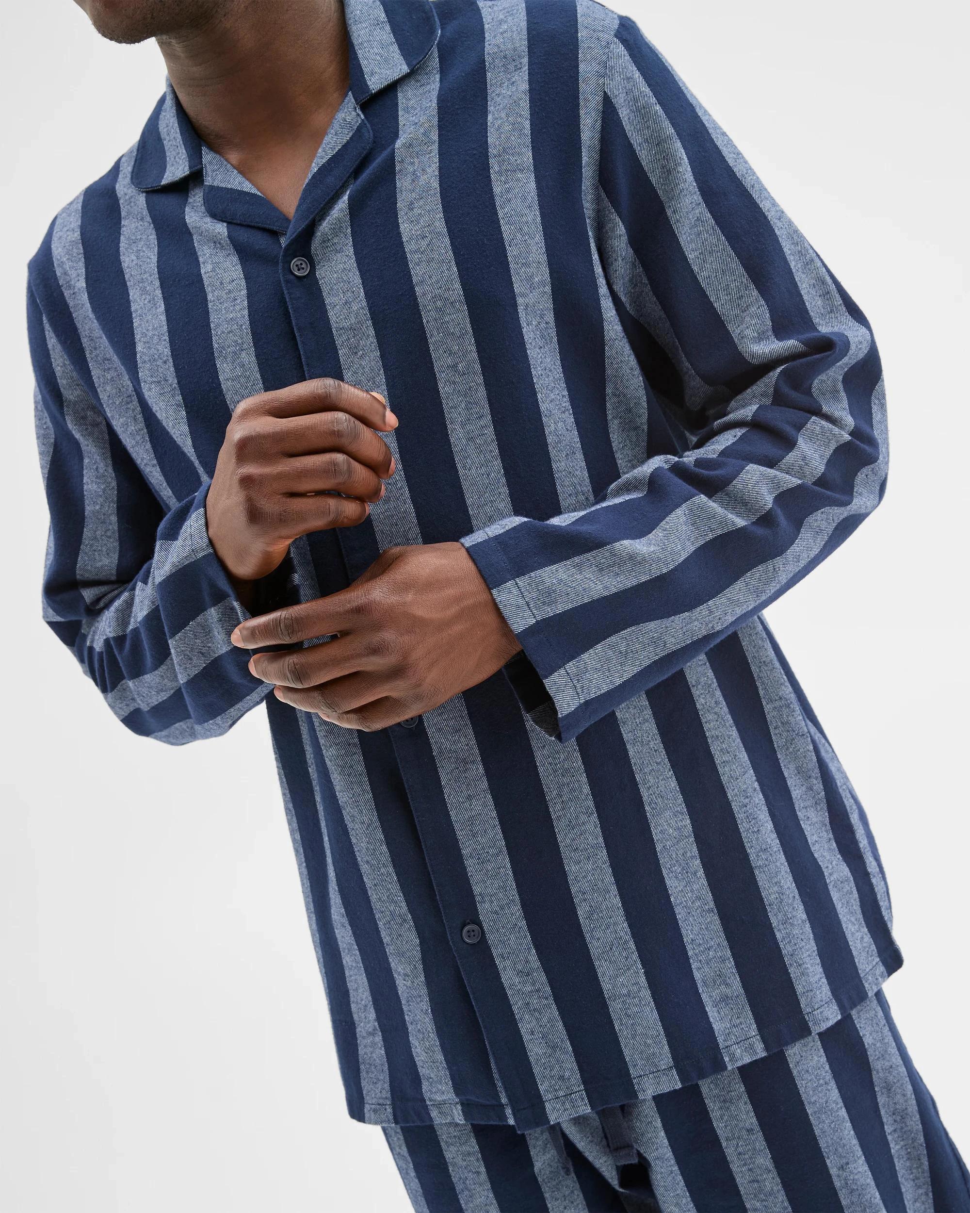 6 Maxx Flannelette Pyjama Set NAVY STRIPE, 6 of 7