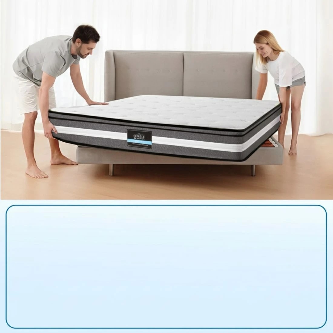7 Giselle Bedding 30cm Seaqual Fabric Mattress Gel Foam Pocket Spring Double - Double Bed - Multi, 7 of 7