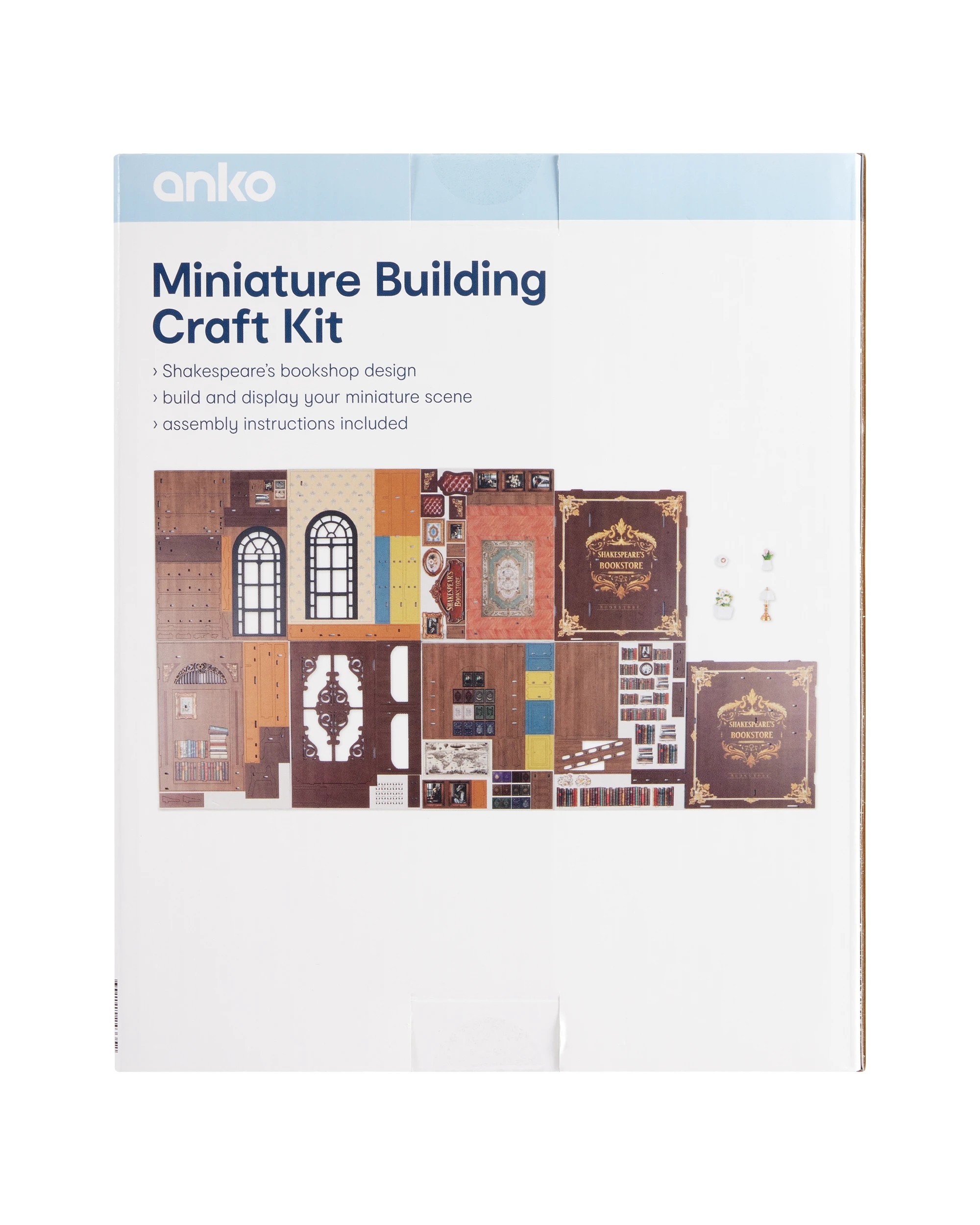 Miniature Building Craft Kit - Shakespeare's Bookstore - Kmart