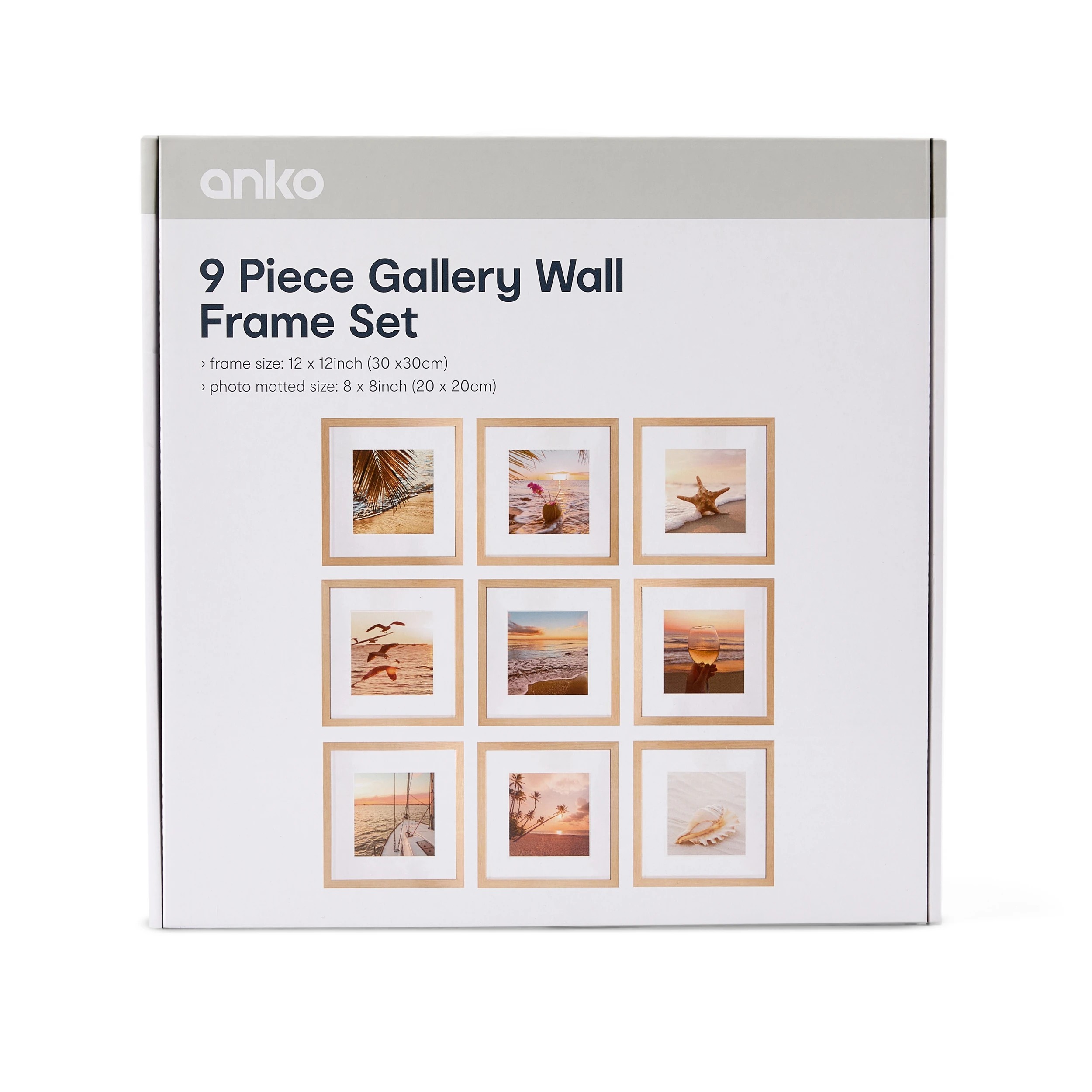 4 9 Piece Gallery Wall Frame Set - Oak, 4 of 4