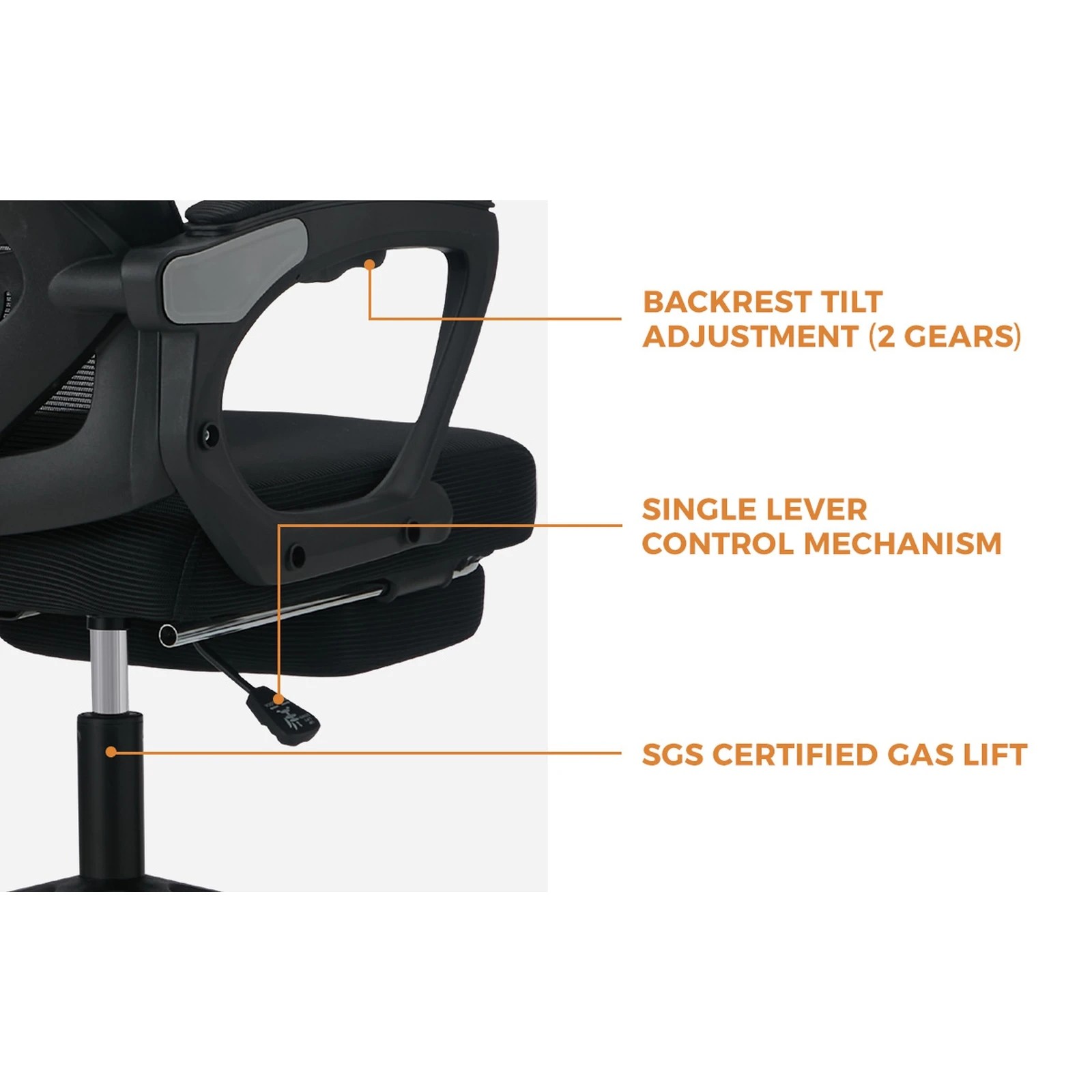 5 Oikiture Mesh Office Chair Footrest
 - Black, 5 of 10