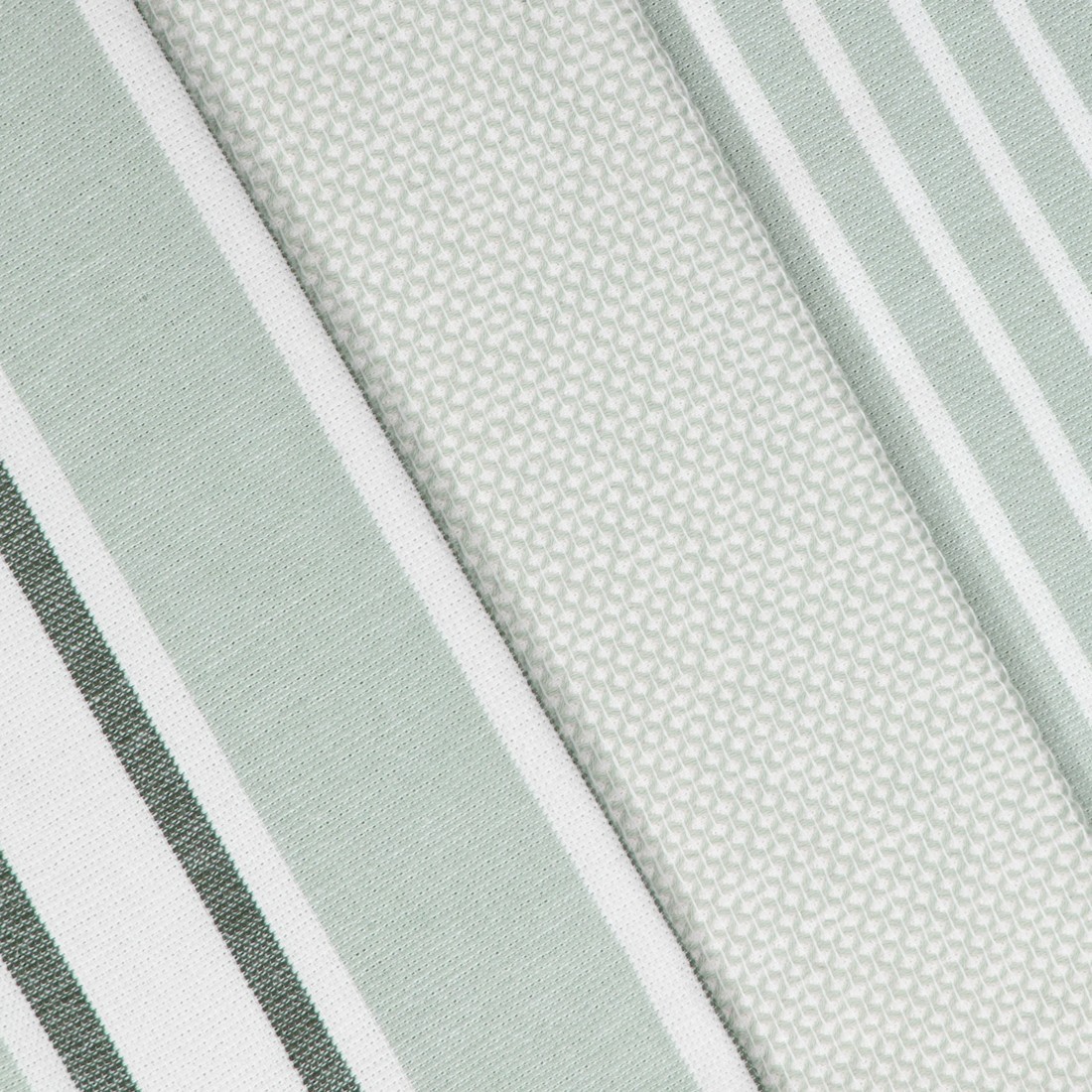 2 3 Pack Green Stripe Tea Towels, 2 of 6