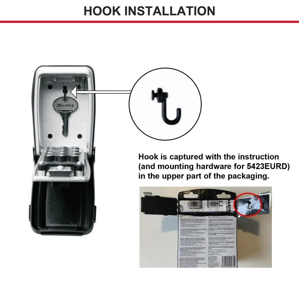 5 Master Lock Wall Mountable Combination Lock Key Safe, 5 of 10