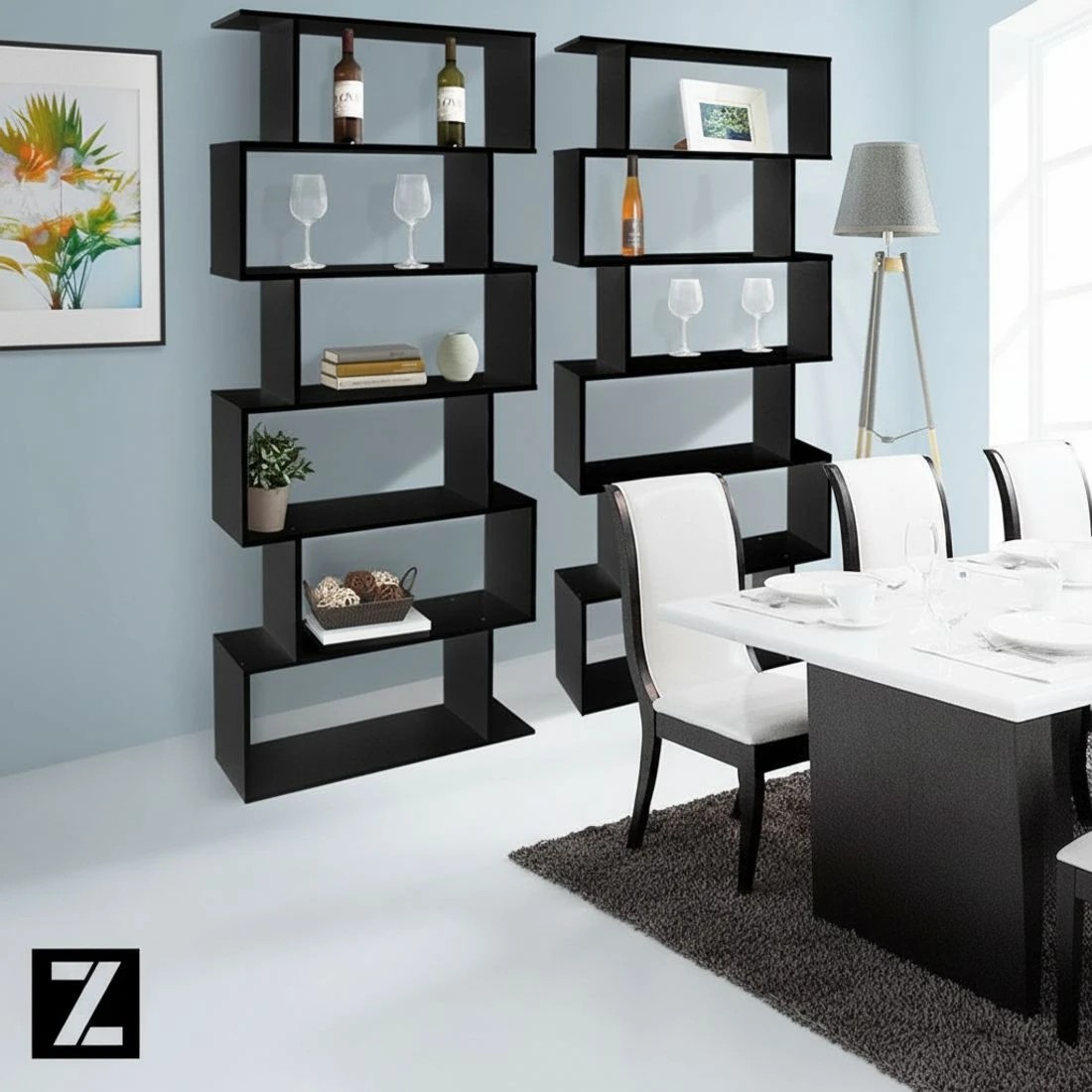 7 Artiss Bookshelf 6 Tiers - Black, 7 of 10