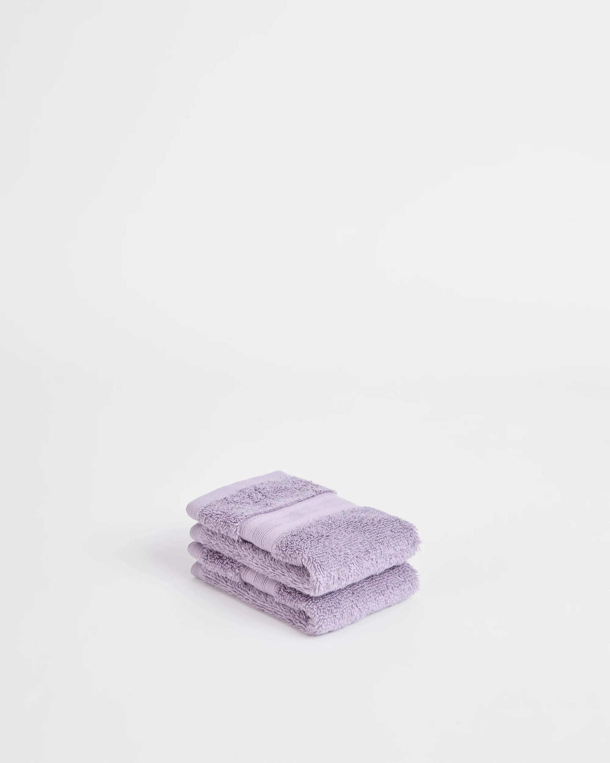 1 Grandeur Australian Cotton Face Washers 2 Pack - Purple, 1 of 4