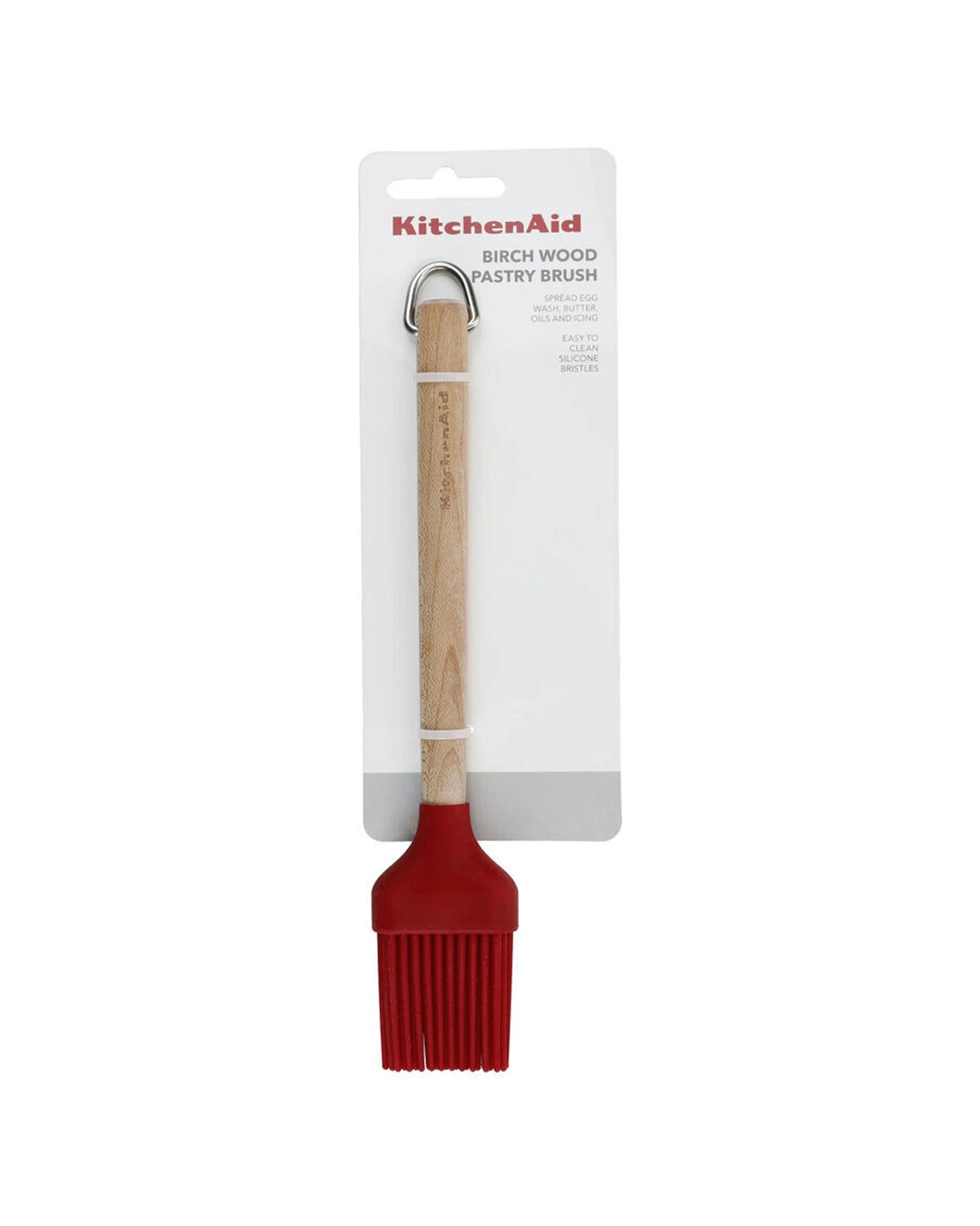 3 KitchenAid Birchwood Handle Pastry Brush 4PK Silicone Head Kitchen Utensil - Red, 3 of 6