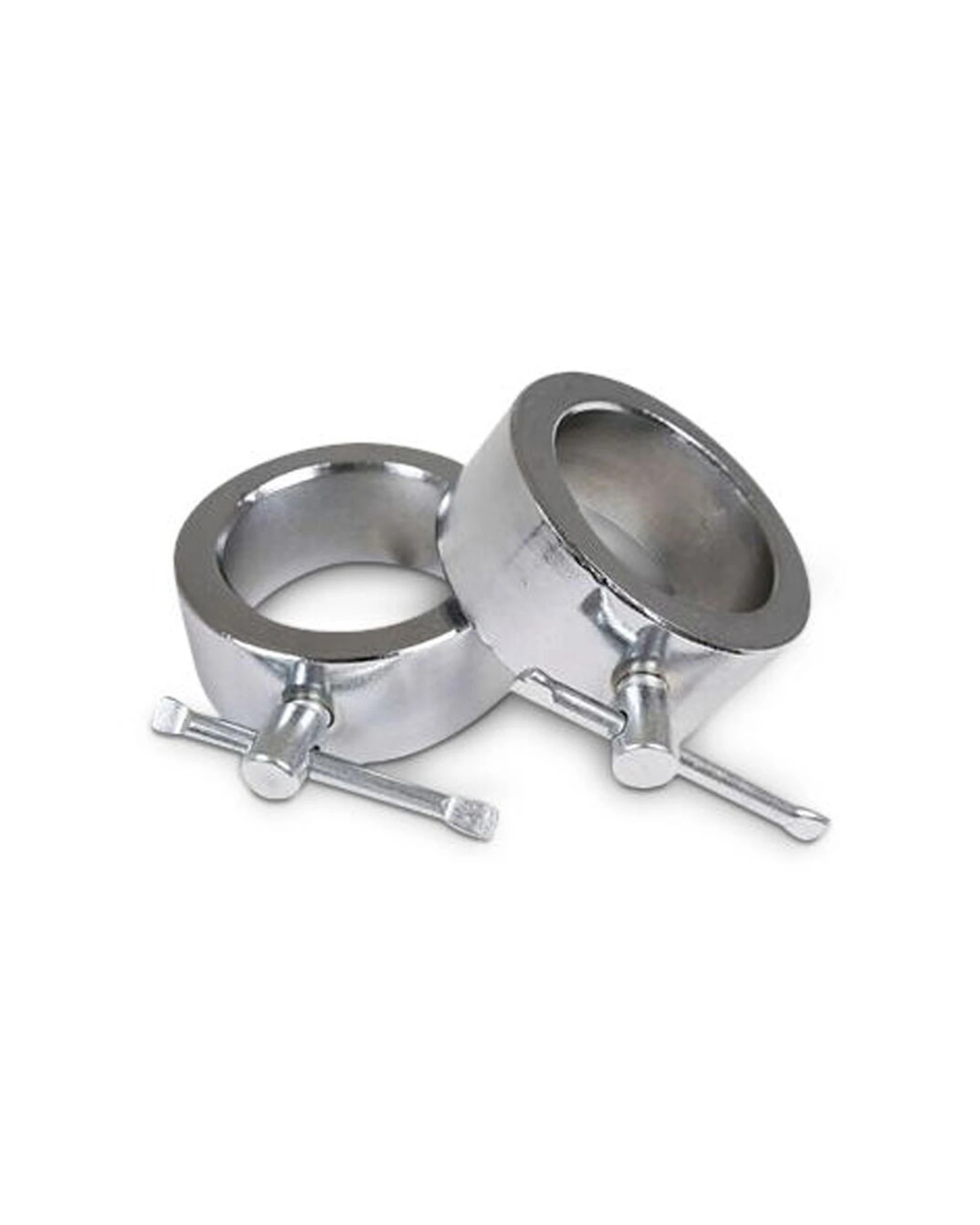1 BODYWORX Olympic Ring Collars 2pc For 50mm Barbell Weightlifting Gym Use - Silver, 1 of 1