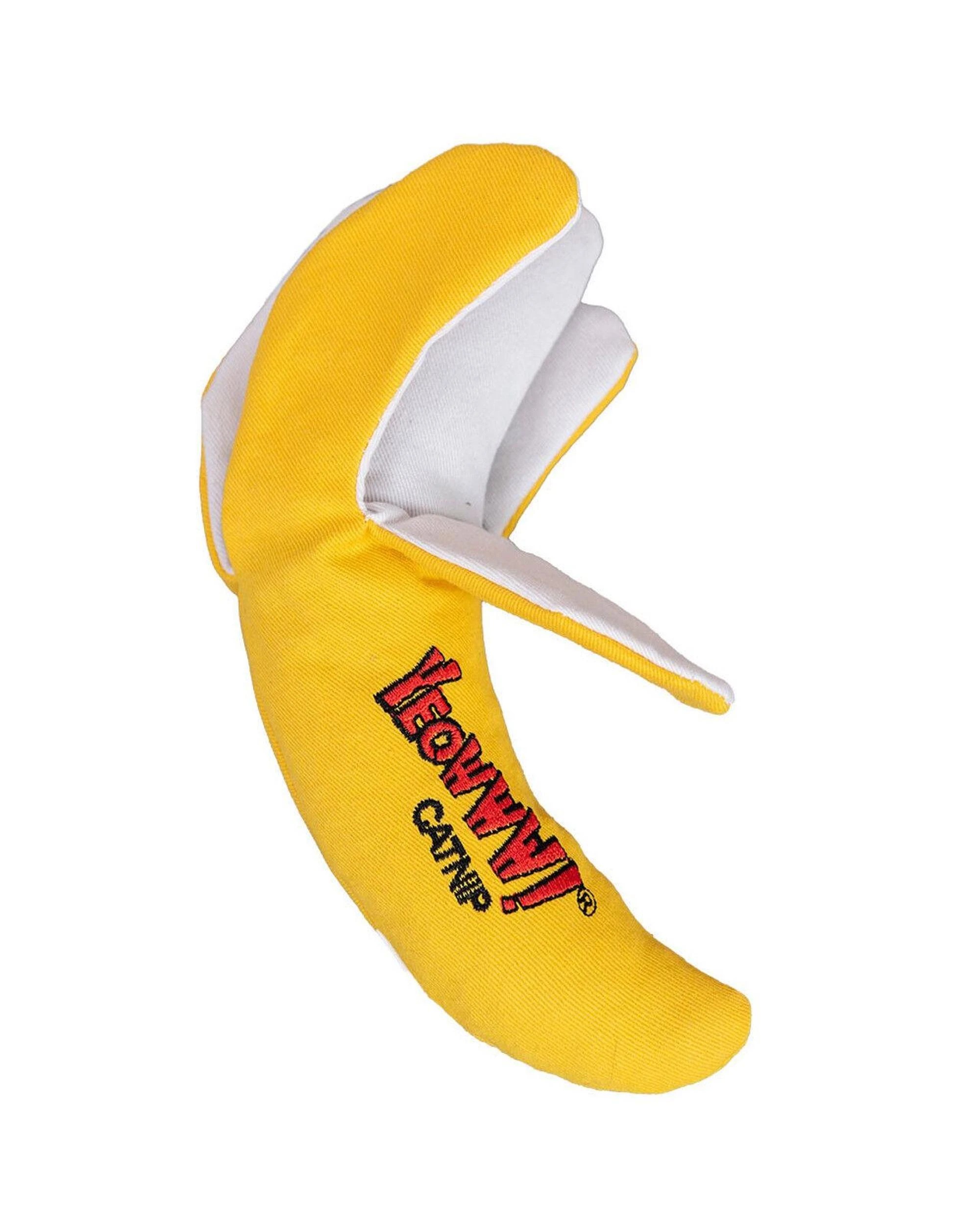 2 Yeowww Chi-Cat-a Banana Peeled Catnip Filled Durable Cat Toy Yellow, 2 of 3