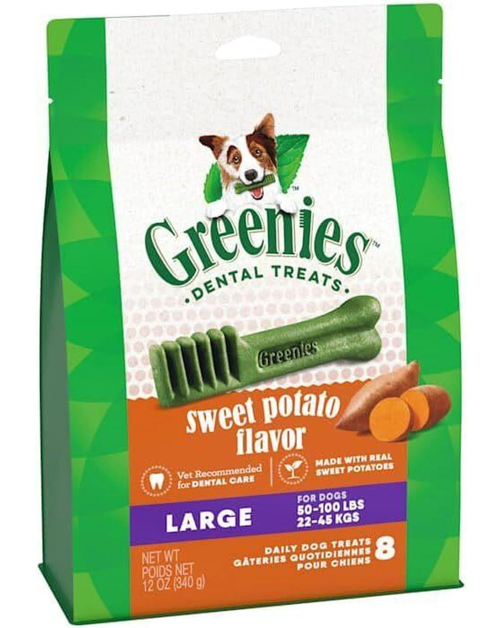 5 Greenies Dental Treats Sweet Potato for Large Dogs 22-45kg 340g, 5 of 9
