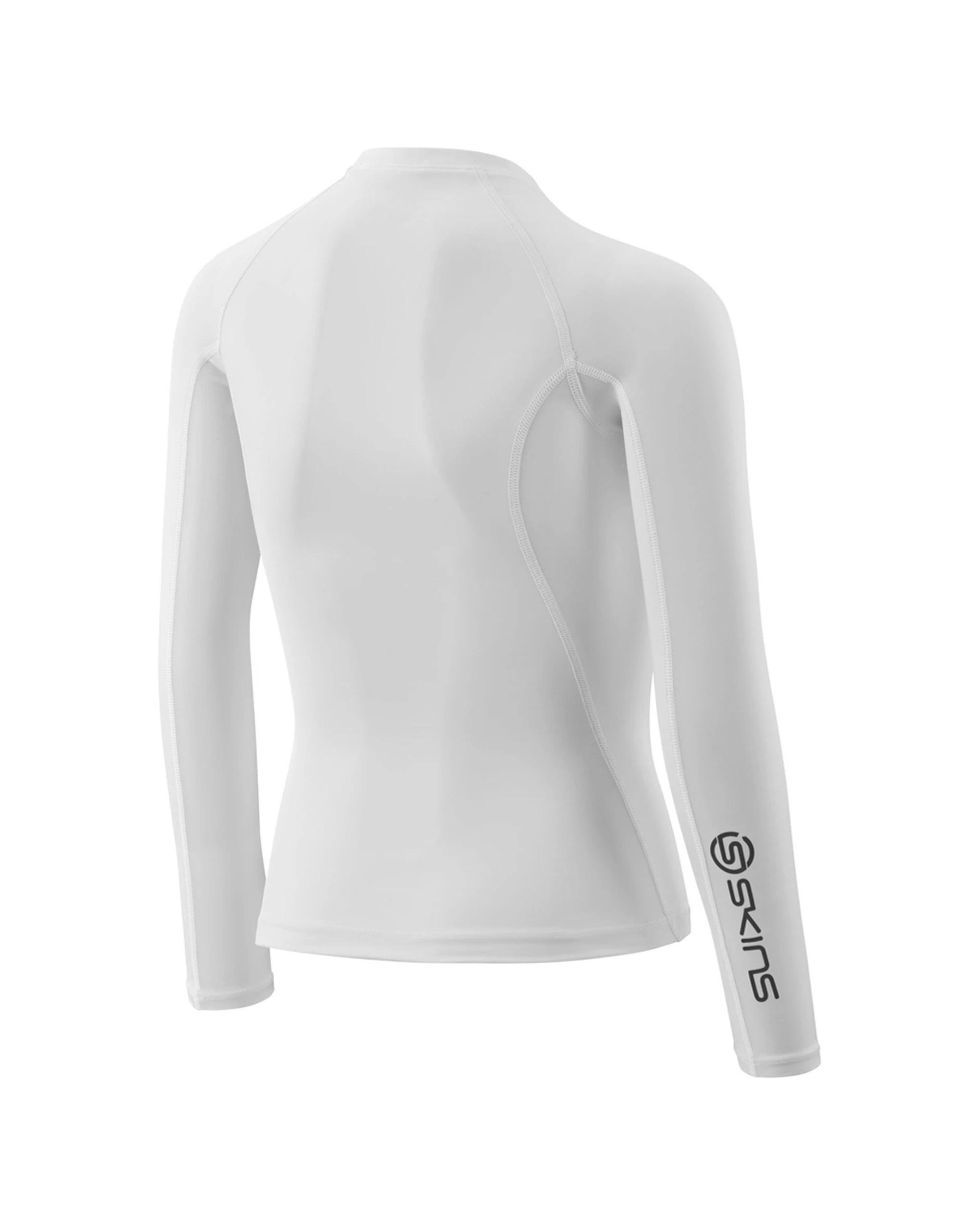 2 SKINS Compression Youth Series 1 Running Gym Long Sleeve Top Navy WHITE, 2 of 2