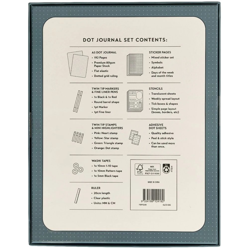 2 Modena A5 Dot Journal Set Teal, 2 of 7
