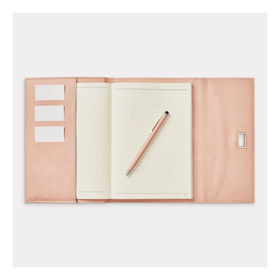 3 Otto A5 Tri-Fold Notebook with Pen 192 Pages Pink, 3 of 4