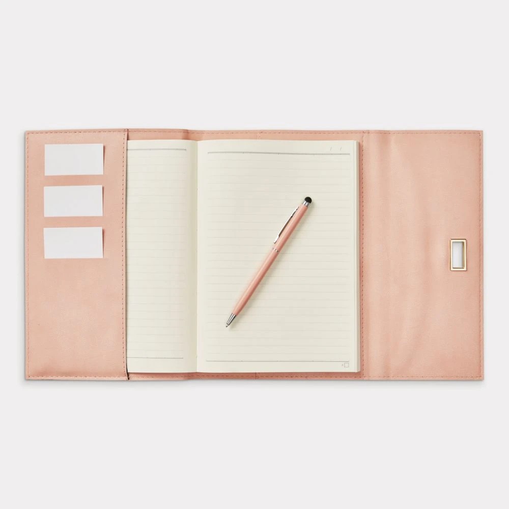 3 Otto A5 Tri-Fold Notebook with Pen 192 Pages Pink, 3 of 4