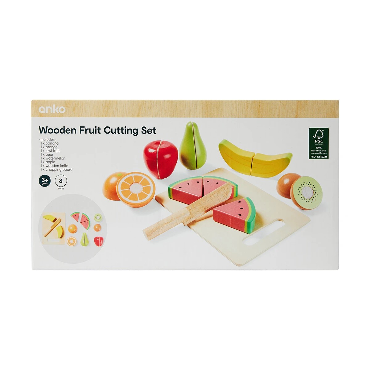 10 8 Piece Wooden Fruit Cutting Set, 10 of 10